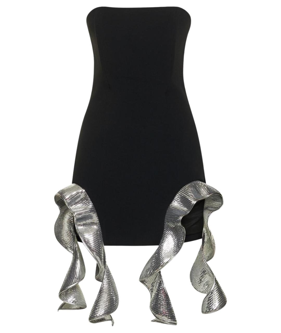 DAVID KOMA Черное вискозное коктейльное платье, фото 1