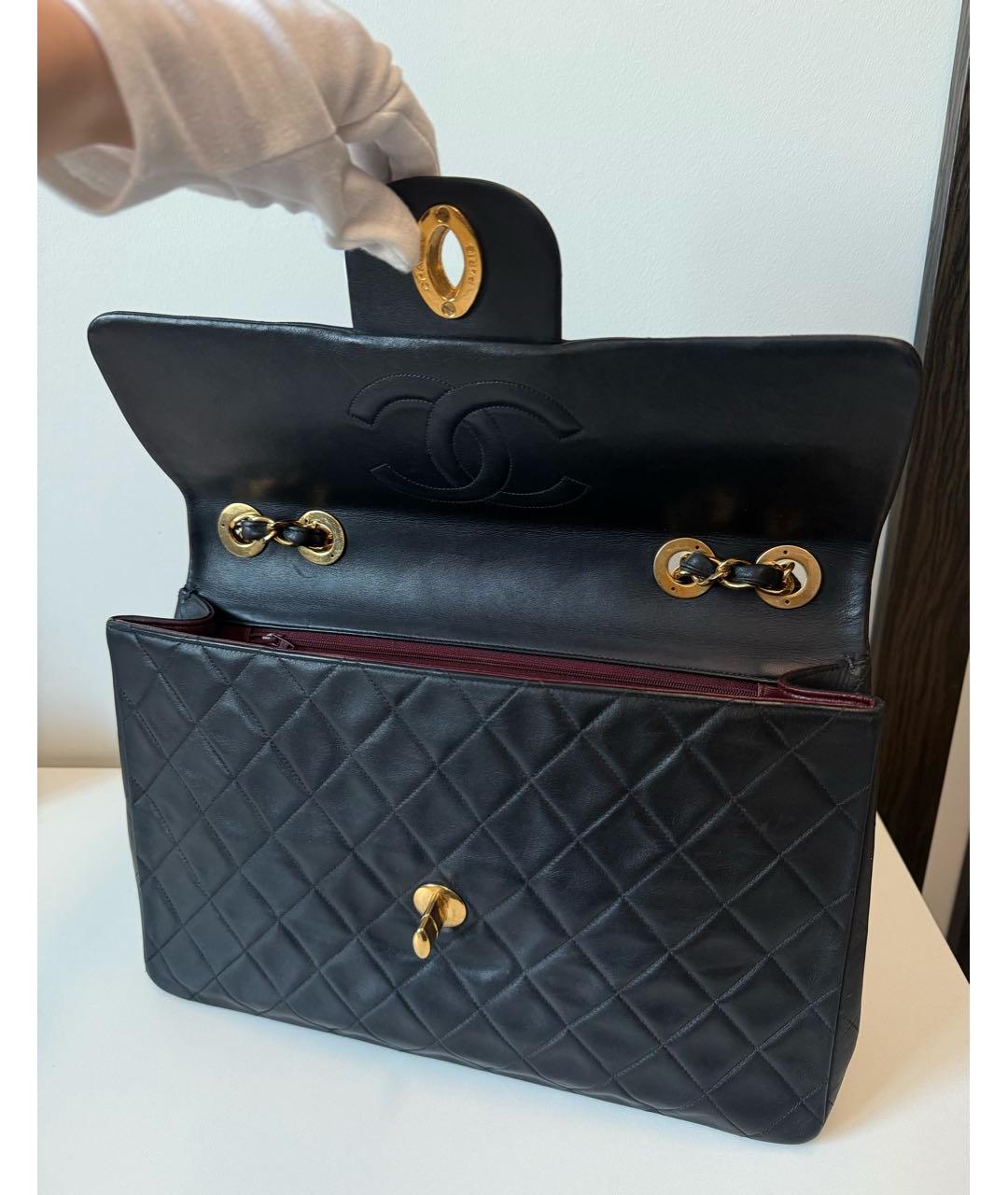 CHANEL Черная кожаная сумка через плечо, фото 7