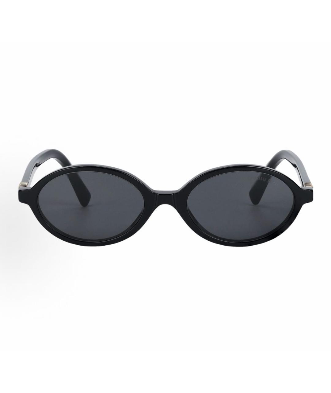 MIU MIU Черные пластиковые солнцезащитные очки, фото 3