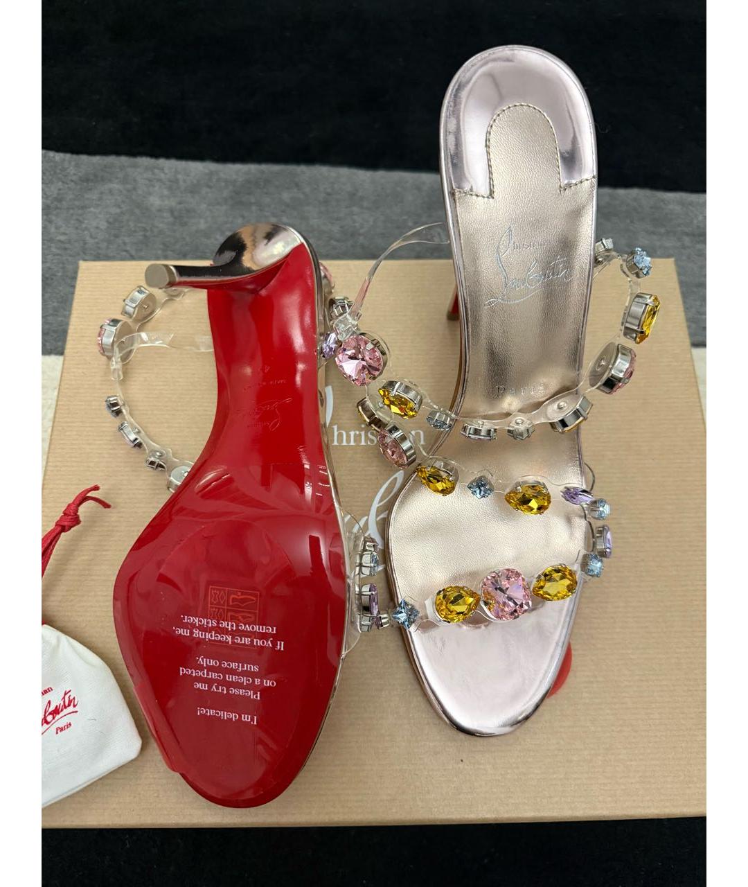 CHRISTIAN LOUBOUTIN Мульти кожаные босоножки, фото 2