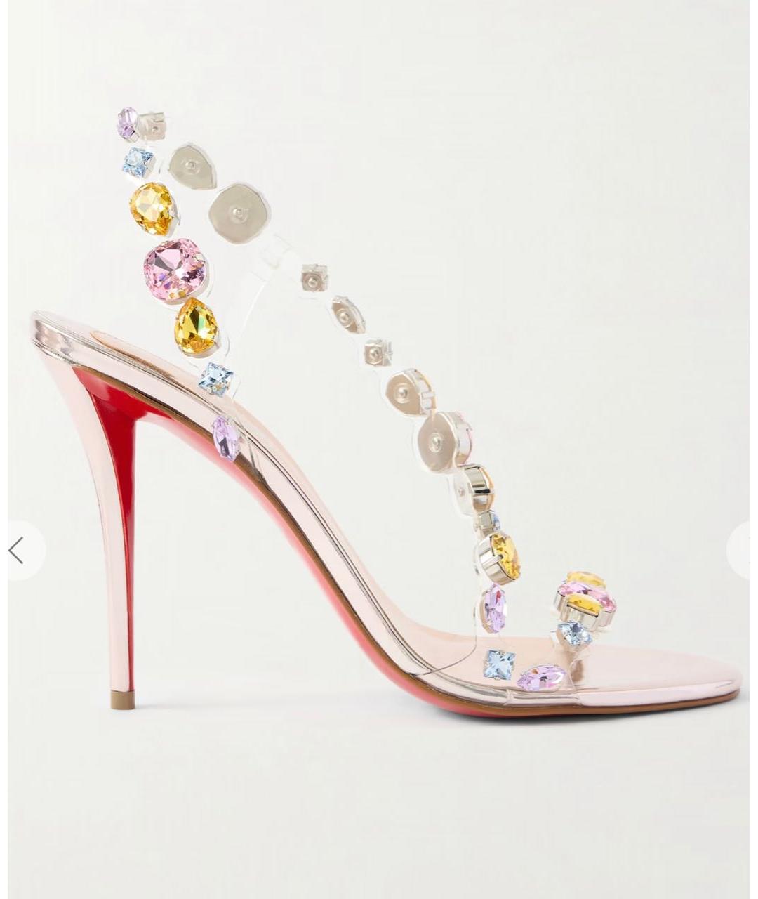 CHRISTIAN LOUBOUTIN Мульти кожаные босоножки, фото 5