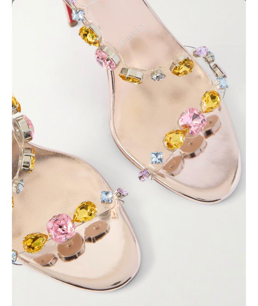 CHRISTIAN LOUBOUTIN Мульти кожаные босоножки, фото 3