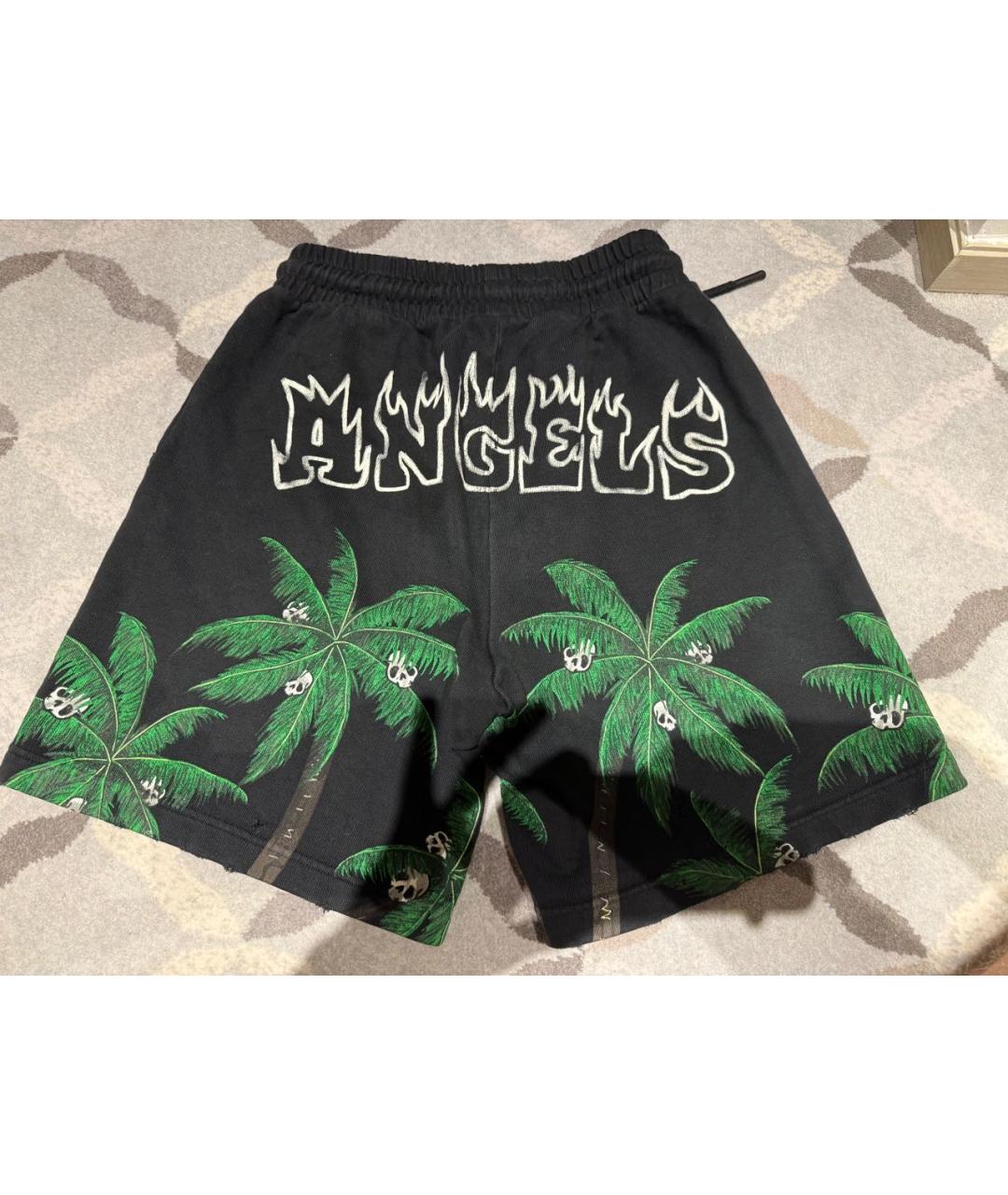 PALM ANGELS Черные хлопковые шорты, фото 2