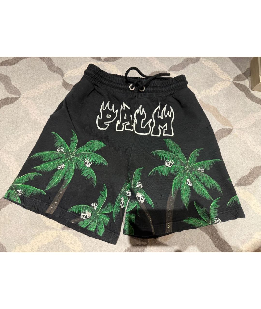 PALM ANGELS Черные хлопковые шорты, фото 4