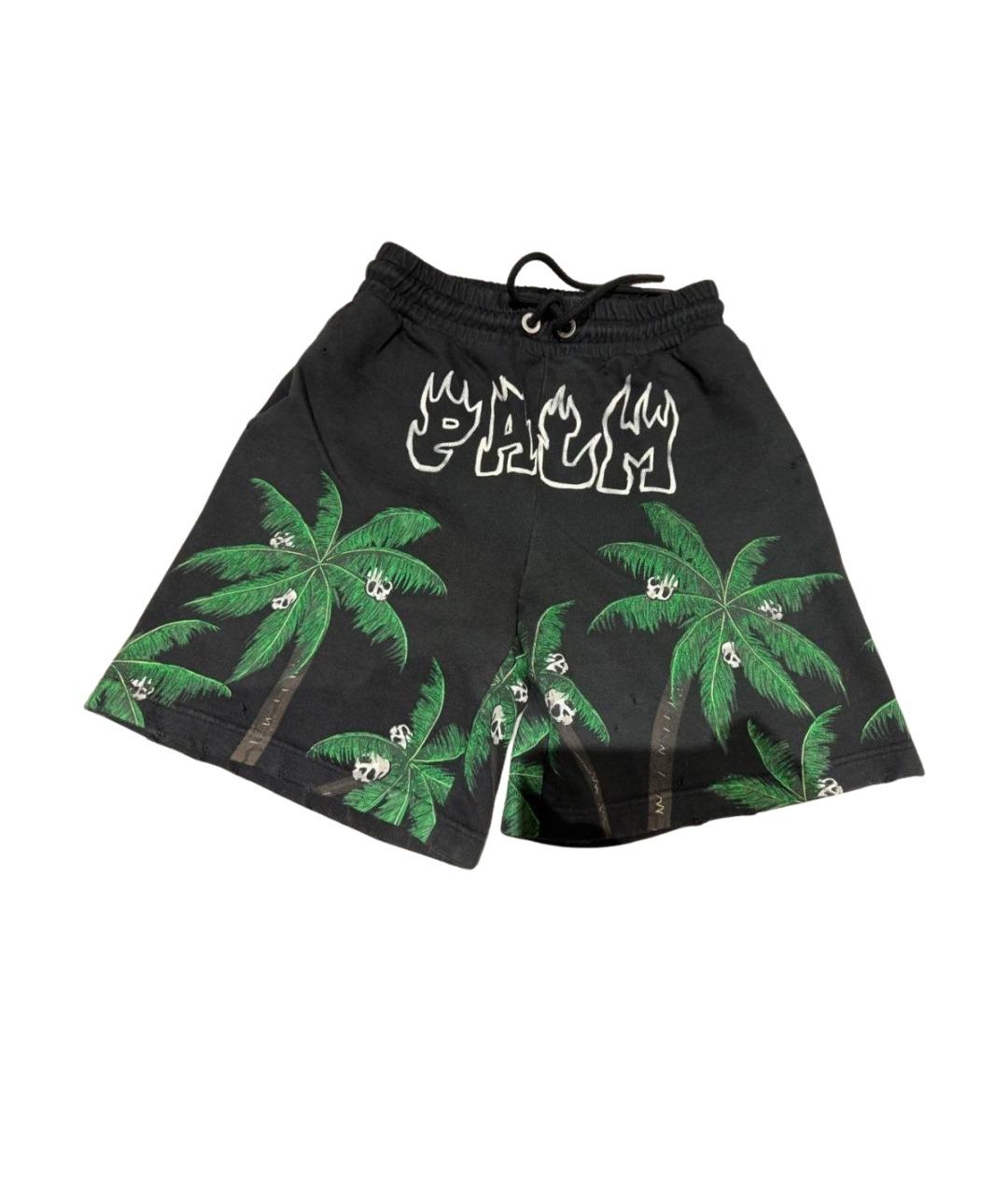 PALM ANGELS Черные хлопковые шорты, фото 1