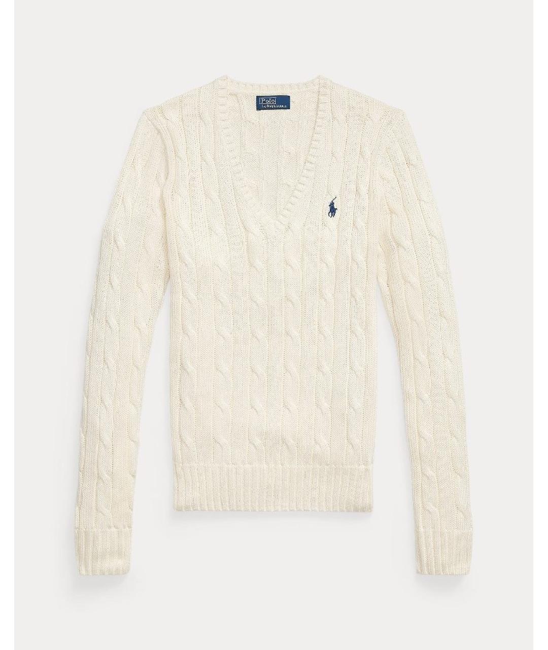 POLO RALPH LAUREN Бежевый хлопковый джемпер / свитер, фото 10