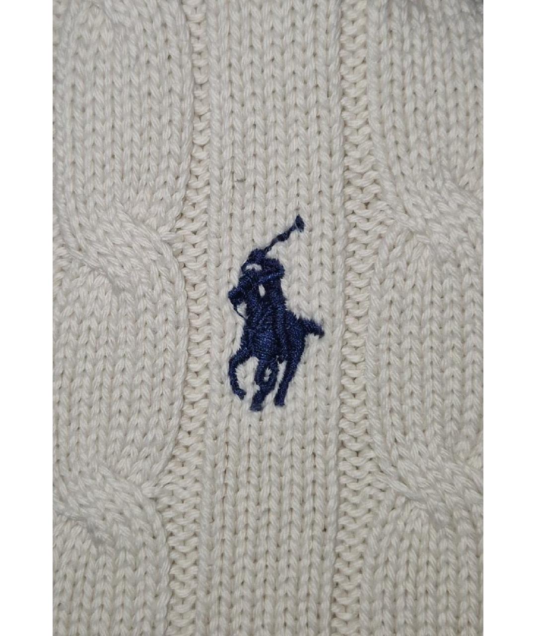 POLO RALPH LAUREN Бежевый хлопковый джемпер / свитер, фото 4