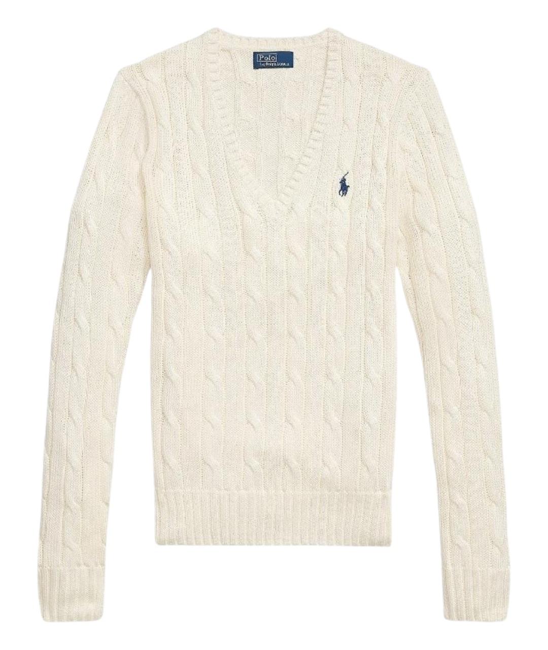 POLO RALPH LAUREN Бежевый хлопковый джемпер / свитер, фото 1