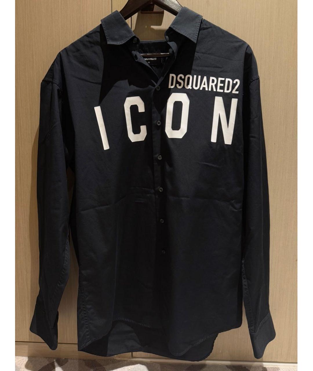 DSQUARED2 Черная хлопковая классическая рубашка, фото 4