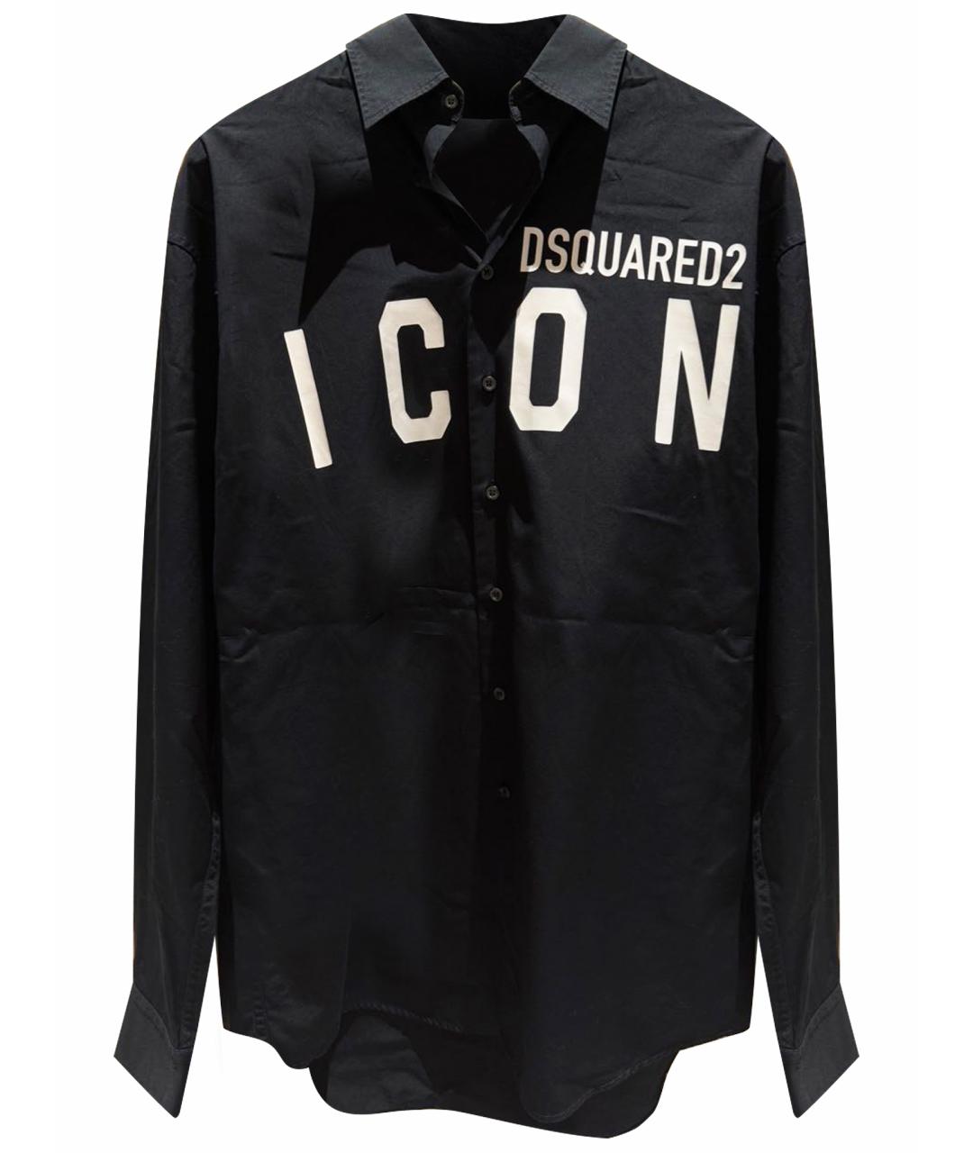 DSQUARED2 Черная хлопковая классическая рубашка, фото 1