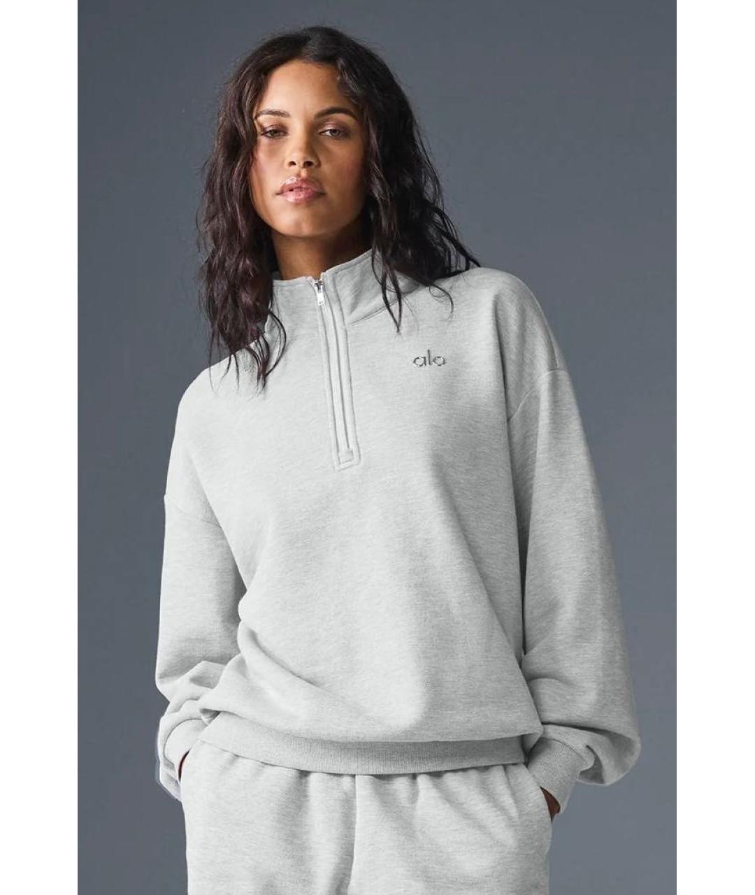 ALO YOGA Серый хлопковый спортивные костюмы, фото 2