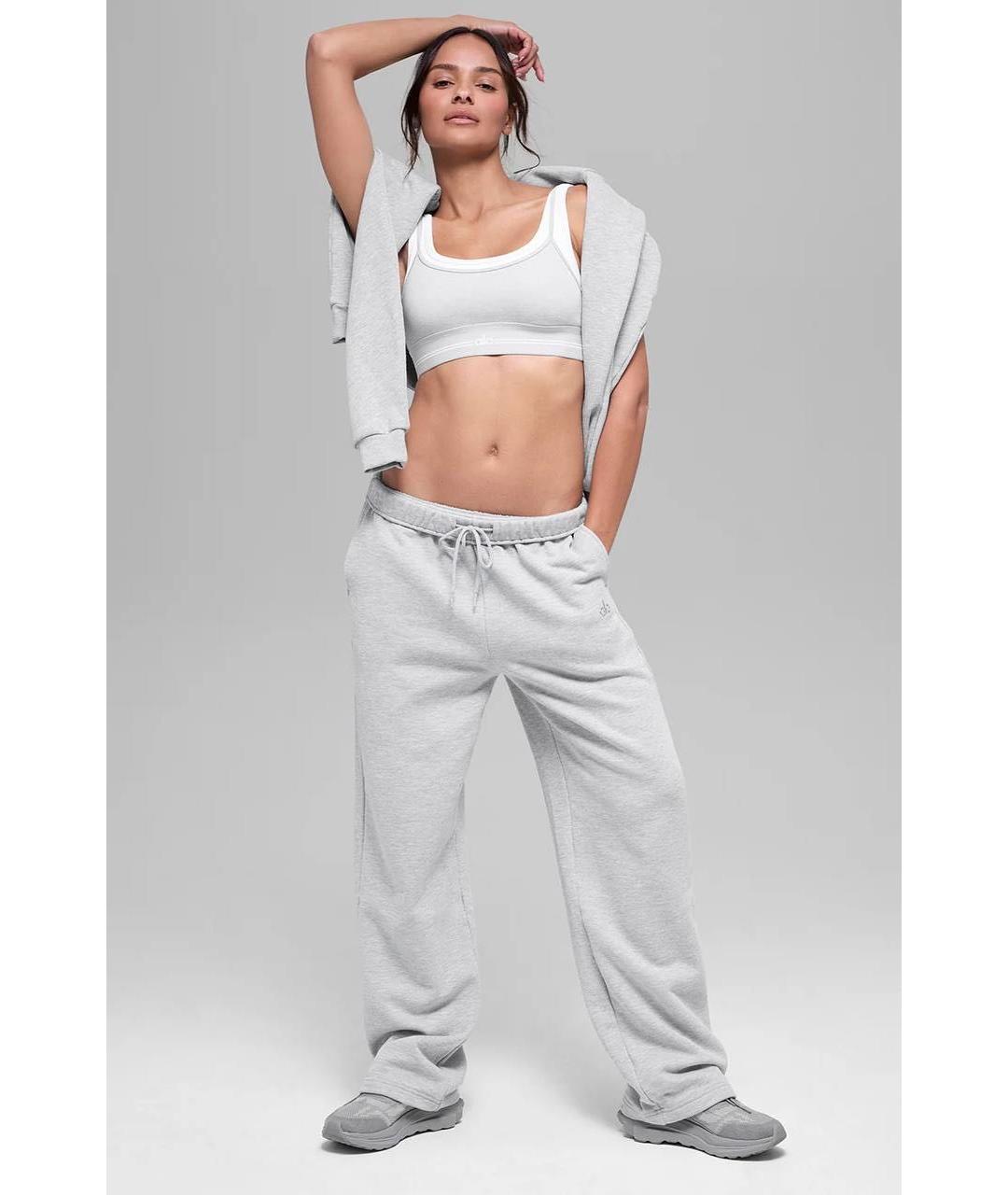 ALO YOGA Серый хлопковый спортивные костюмы, фото 4