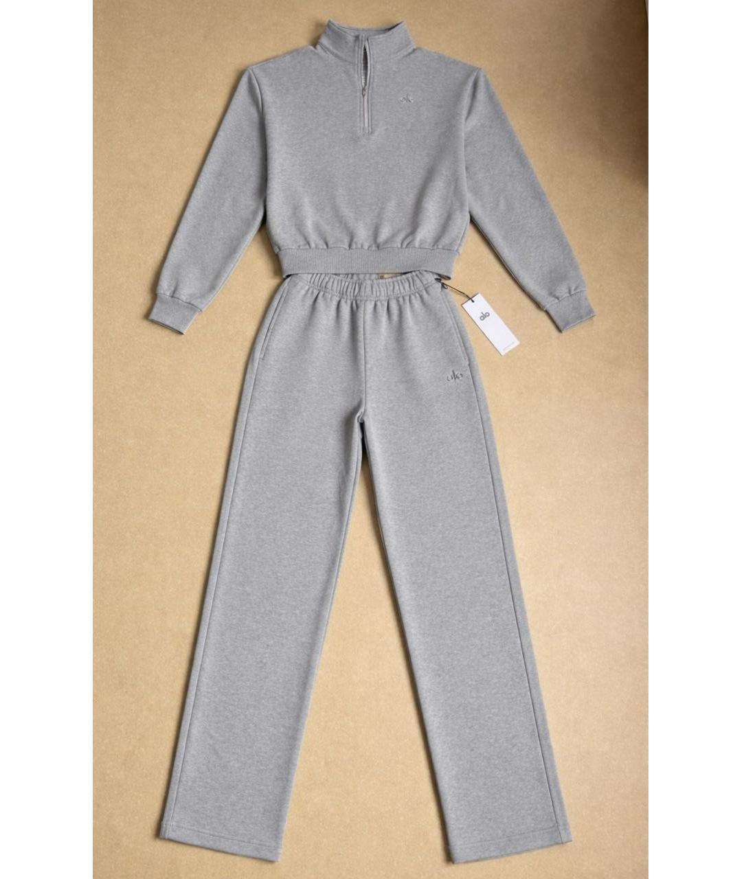 ALO YOGA Серый хлопковый спортивные костюмы, фото 5