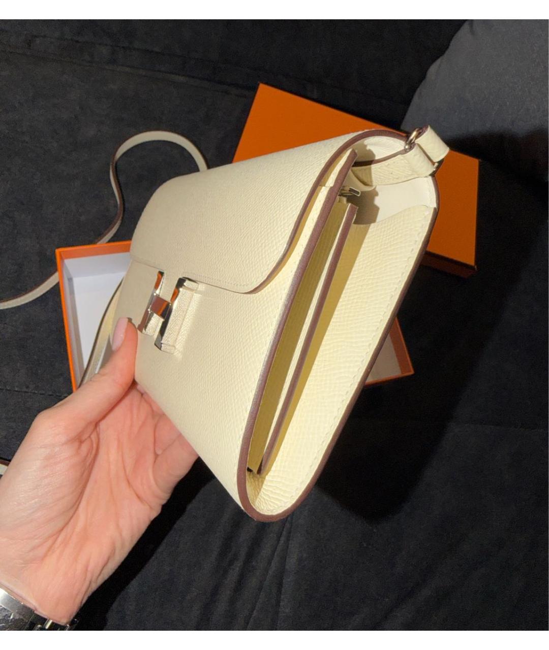 HERMES Бежевый кожаный кошелек, фото 6