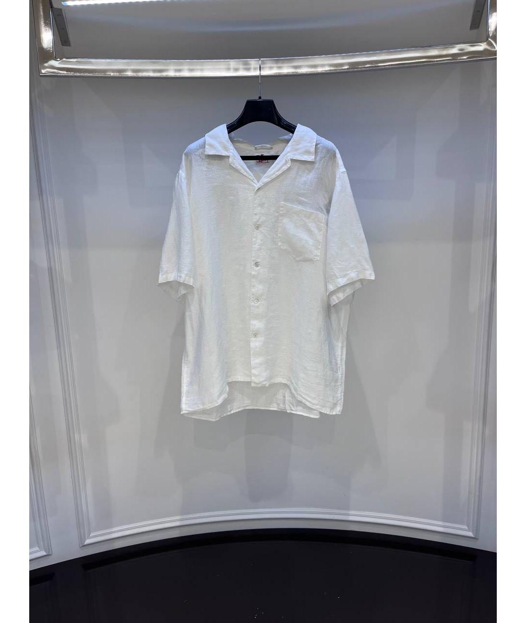 MC2 SAINT BARTH Белая льняная кэжуал рубашка, фото 2