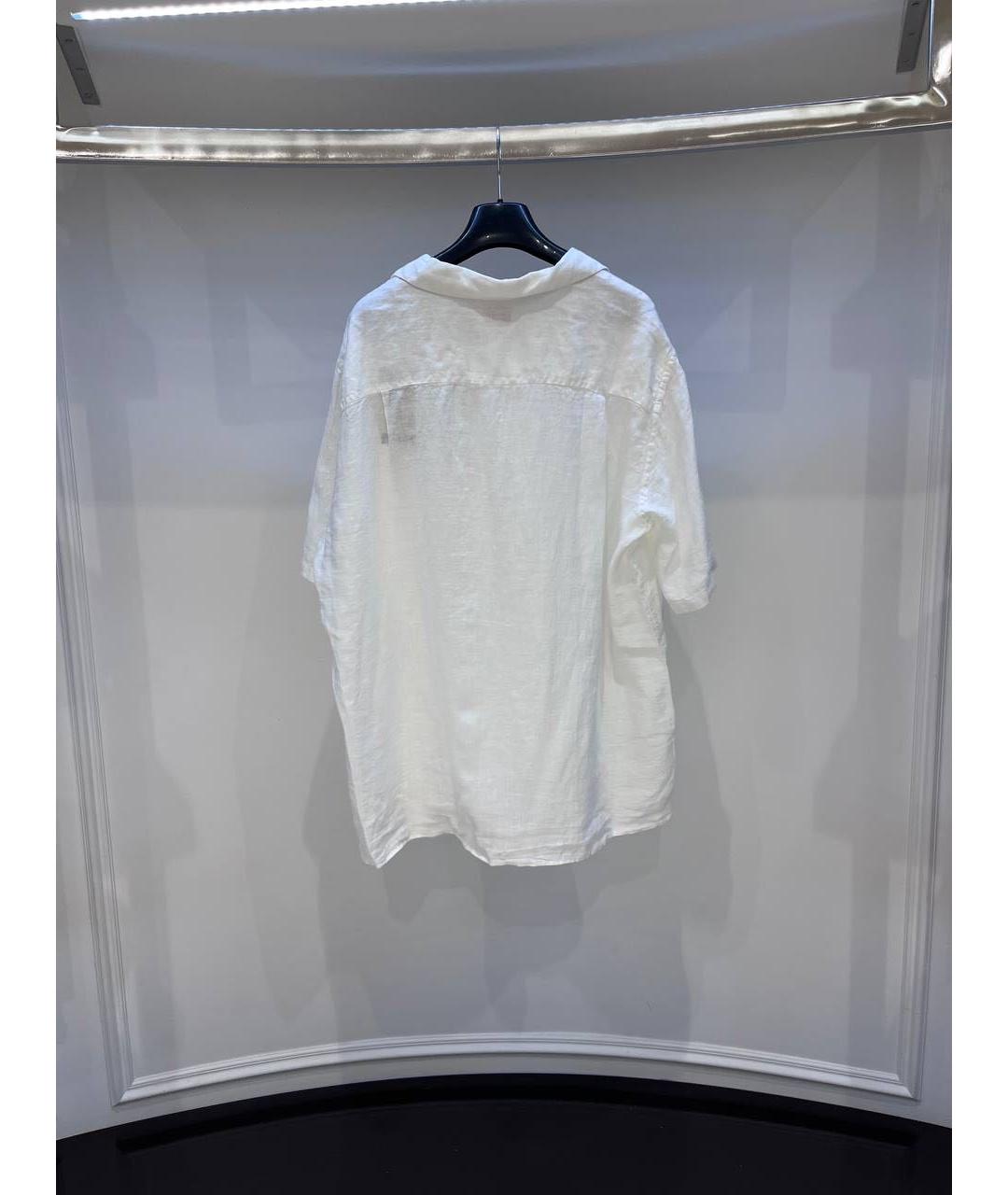 MC2 SAINT BARTH Белая льняная кэжуал рубашка, фото 3