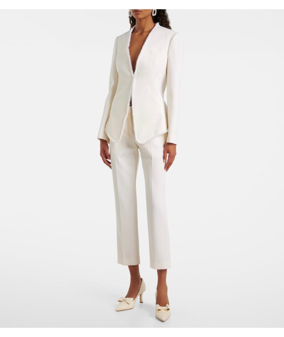 MANOLO BLAHNIK Белые текстильные туфли, фото 5