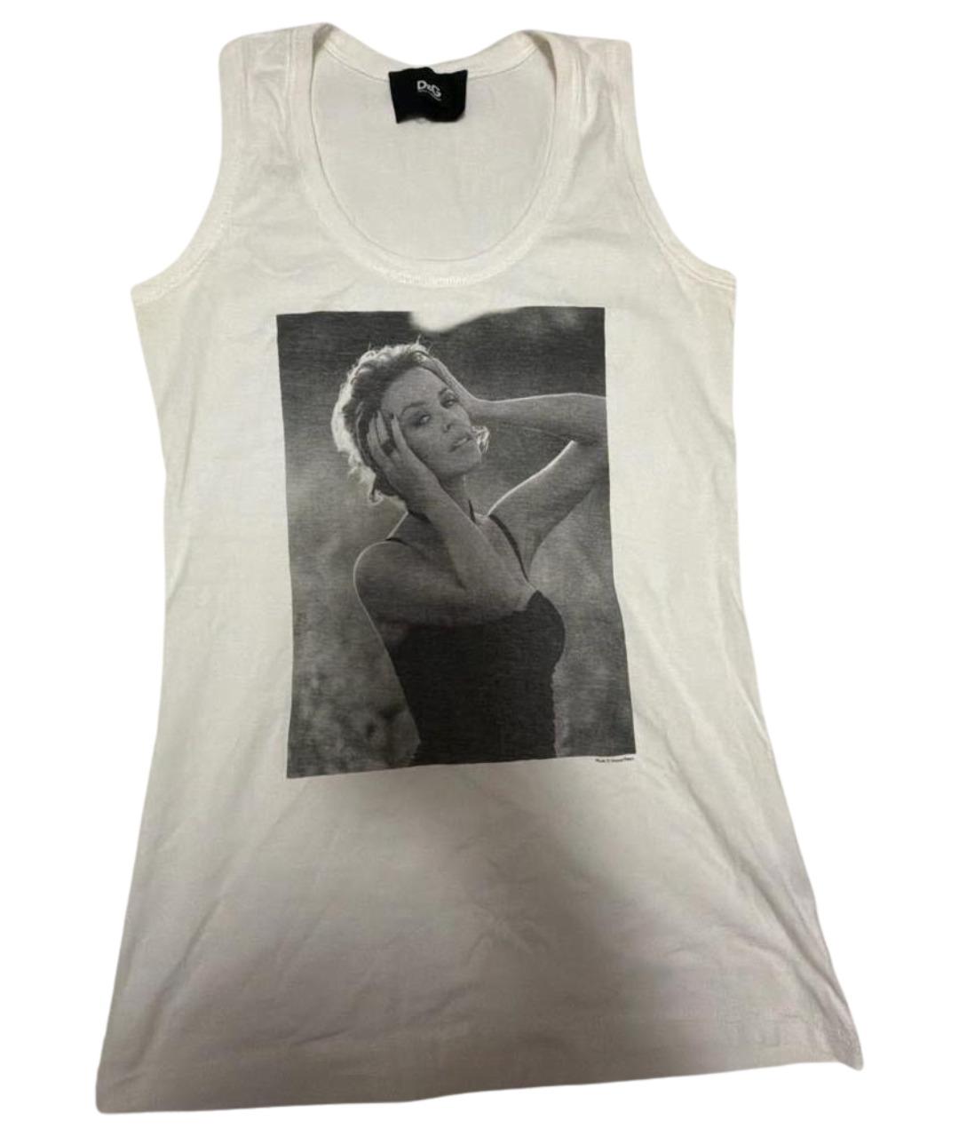 DOLCE&GABBANA Белая хлопковая майка, фото 1