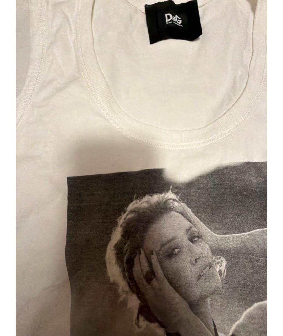 DOLCE&GABBANA Белая хлопковая майка, фото 3