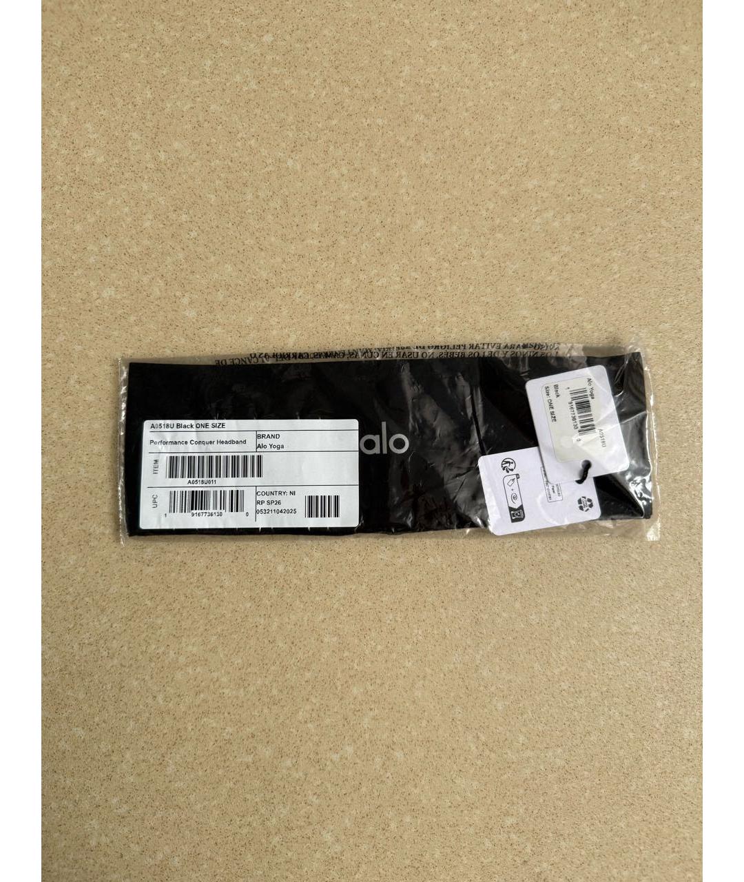 ALO YOGA Черная повязка на голову, фото 3