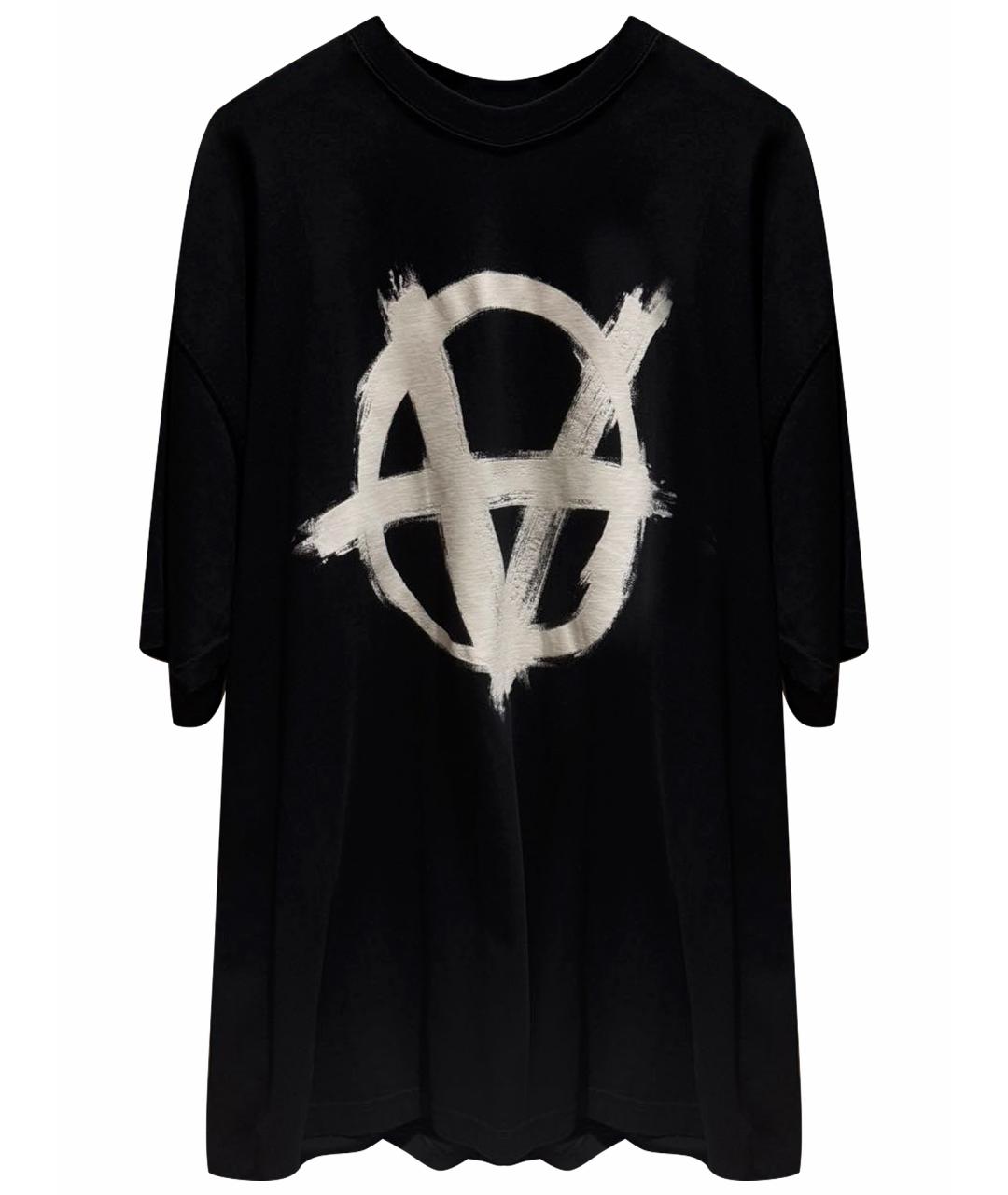 VETEMENTS Черная хлопковая футболка, фото 1