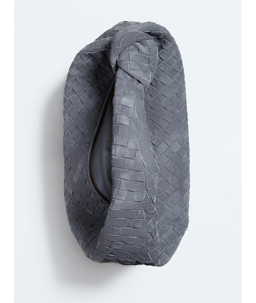 BOTTEGA VENETA Серая кожаная сумка с короткими ручками, фото 3