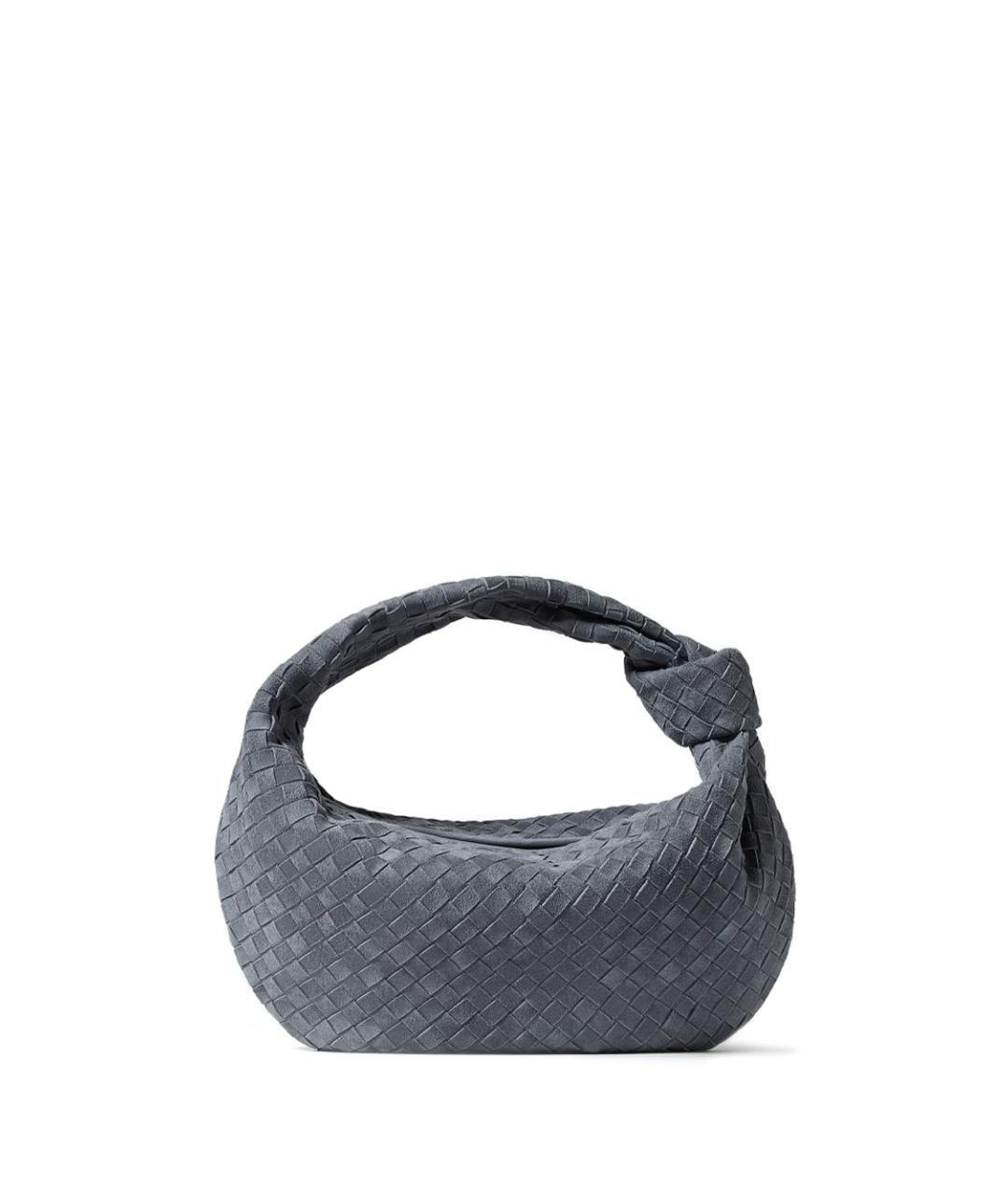 BOTTEGA VENETA Серая кожаная сумка с короткими ручками, фото 4