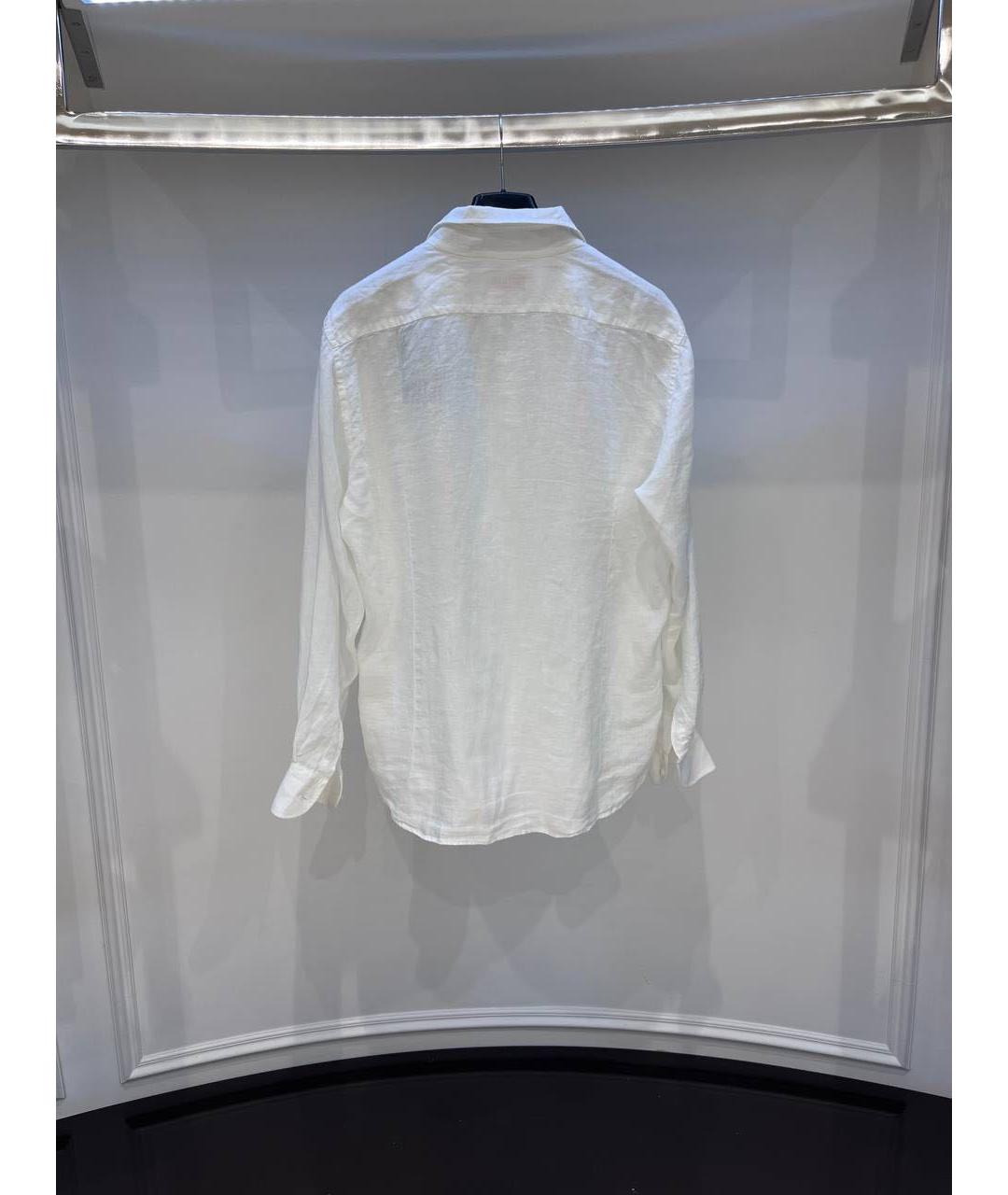 MC2 SAINT BARTH Белая льняная кэжуал рубашка, фото 3