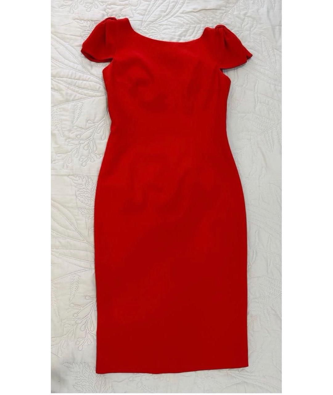 GIAMBATTISTA VALLI Красное шелковое коктейльное платье, фото 6