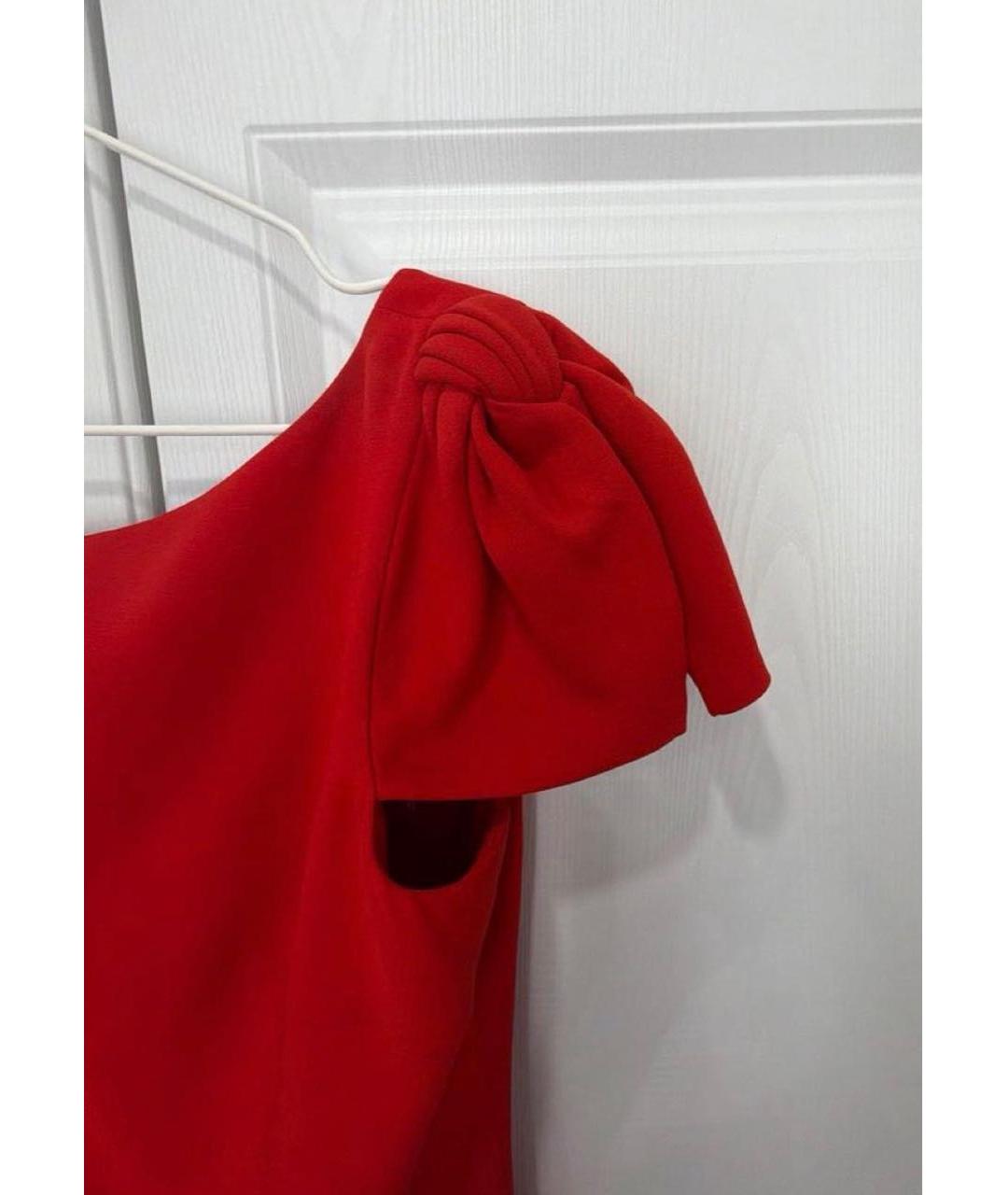GIAMBATTISTA VALLI Красное шелковое коктейльное платье, фото 3