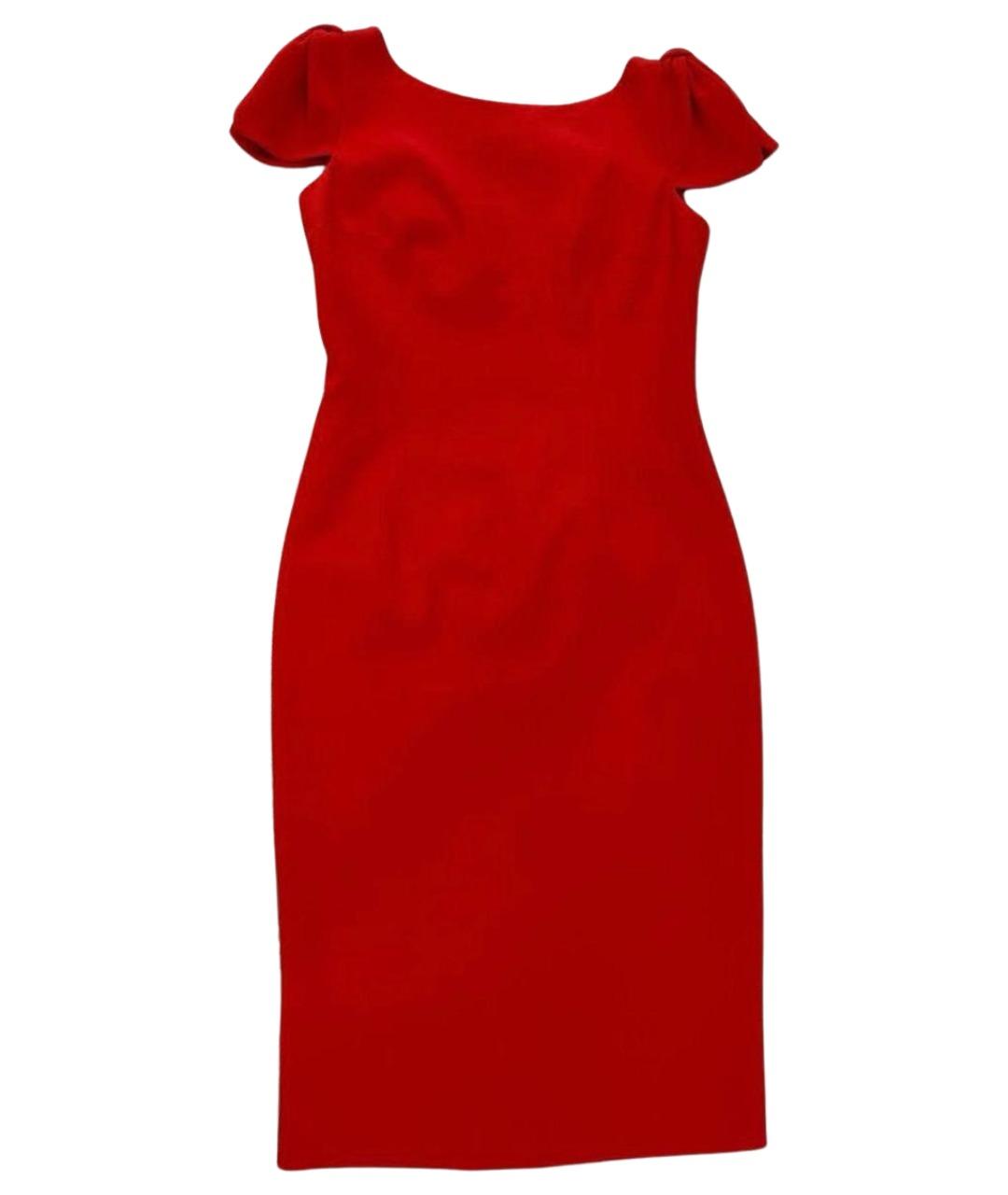 GIAMBATTISTA VALLI Красное шелковое коктейльное платье, фото 1