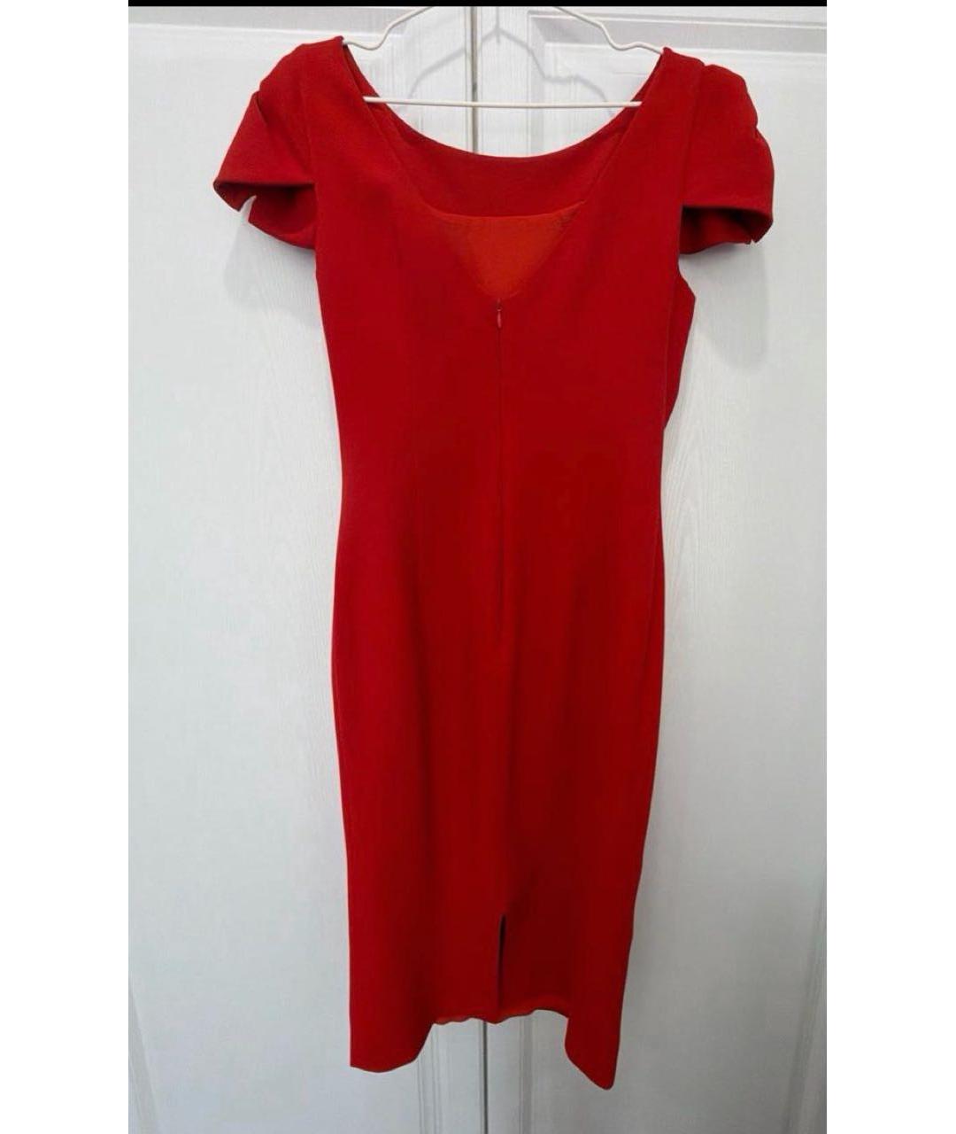 GIAMBATTISTA VALLI Красное шелковое коктейльное платье, фото 2