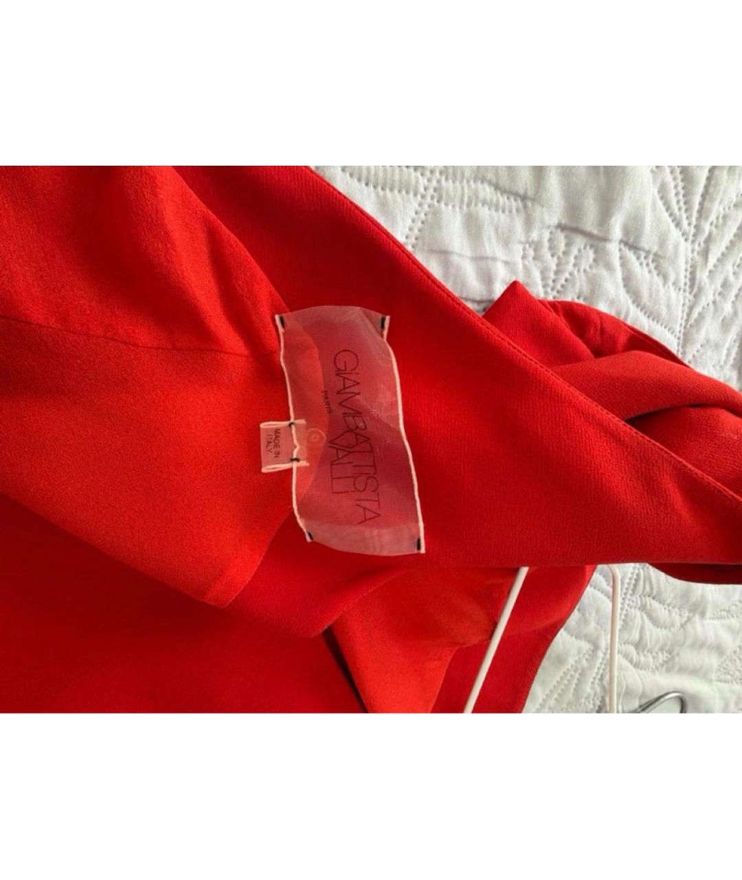 GIAMBATTISTA VALLI Красное шелковое коктейльное платье, фото 4