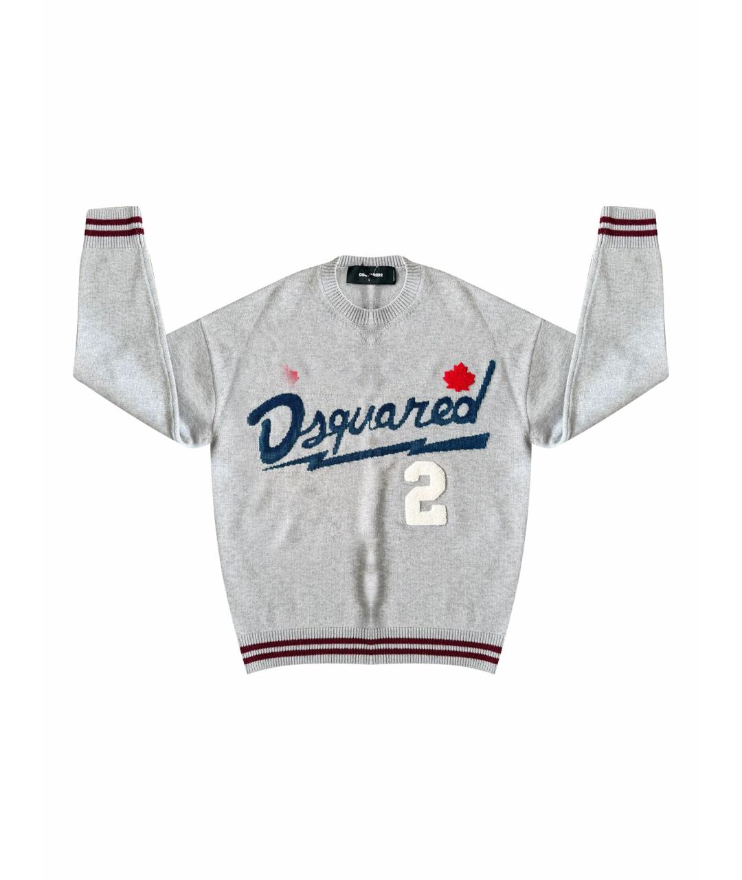 DSQUARED2 Серый шерстяной джемпер / свитер, фото 1