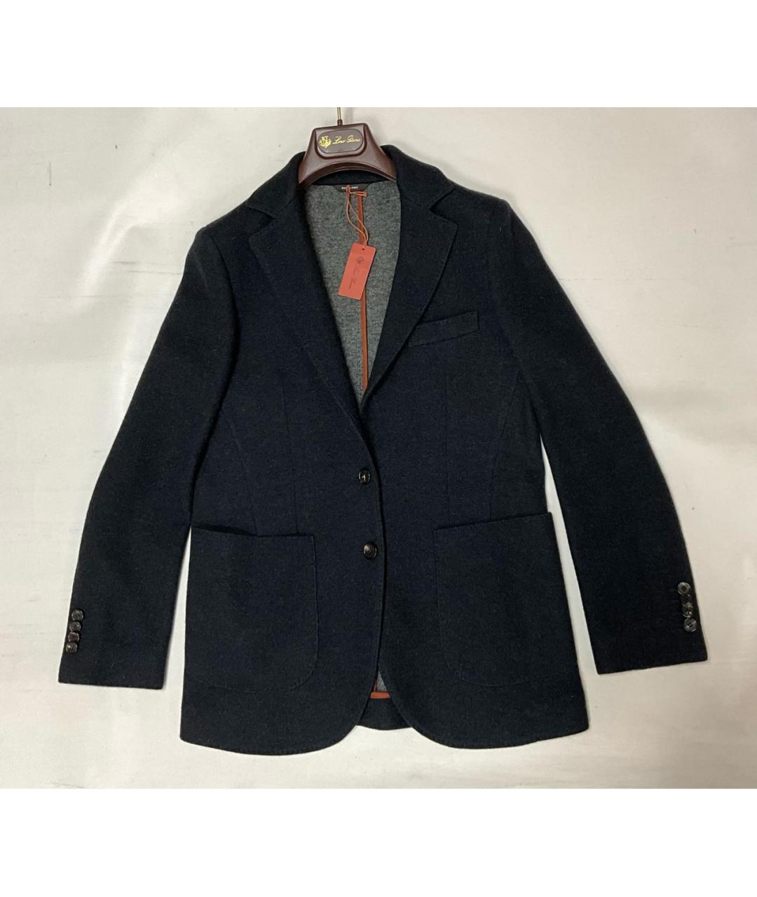 LORO PIANA Синий кашемировый жакет/пиджак, фото 9