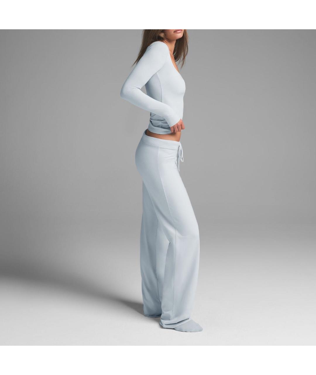 SKIMS Голубые хлопковые спортивные брюки и шорты, фото 4