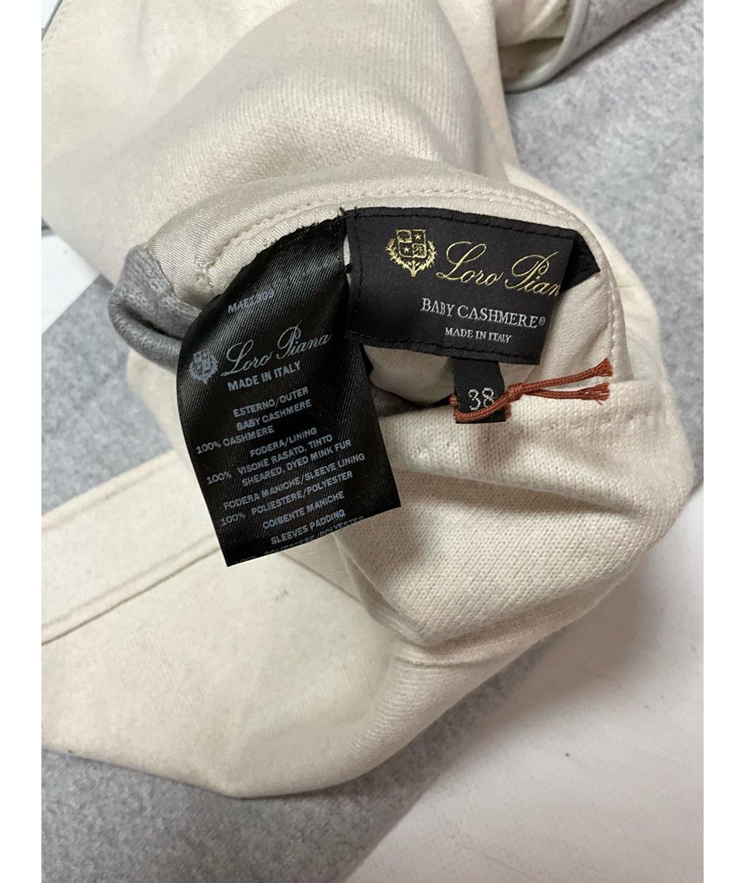 LORO PIANA Серое кашемировое пальто, фото 5