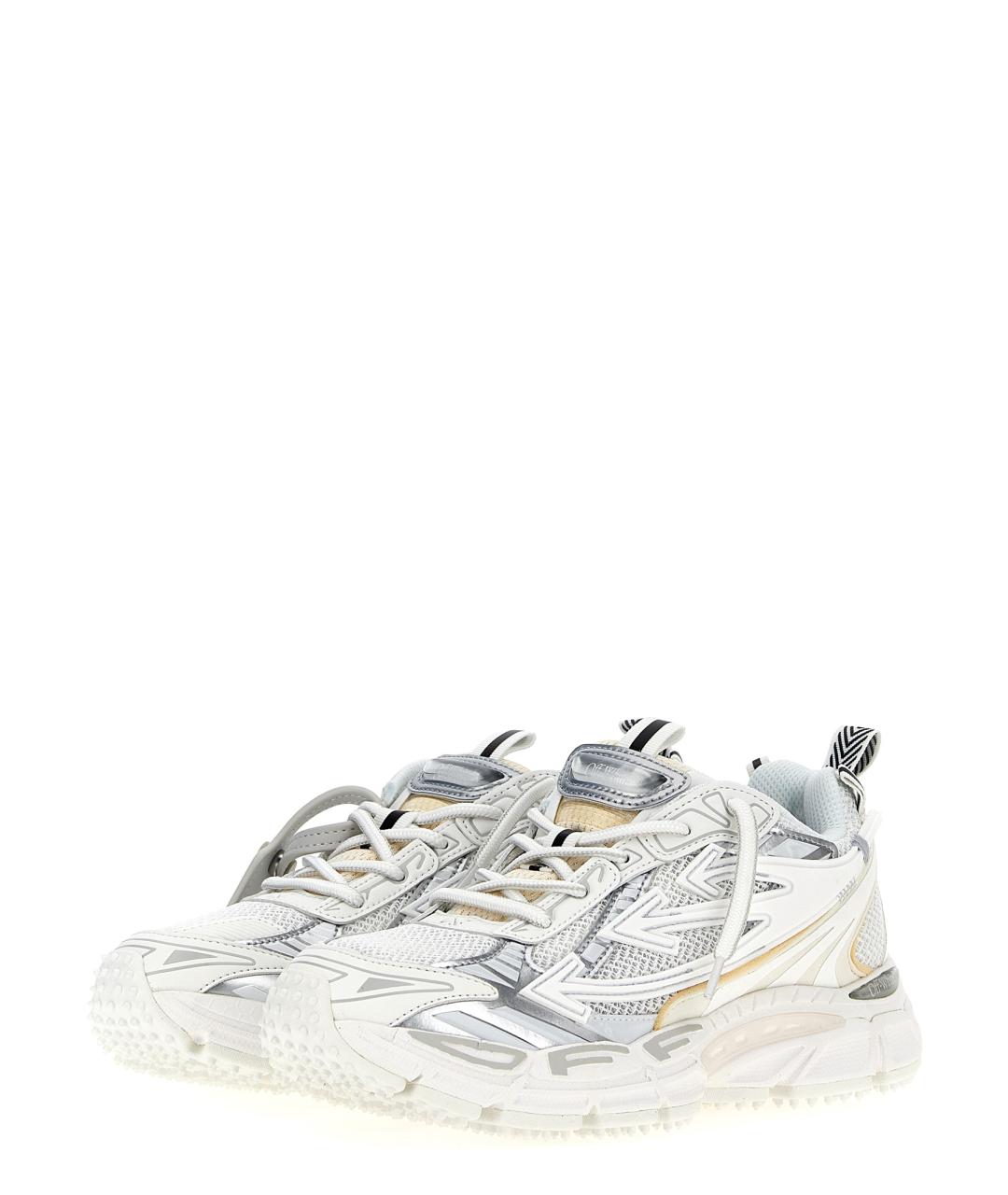 OFF-WHITE Белые текстильные кроссовки, фото 2