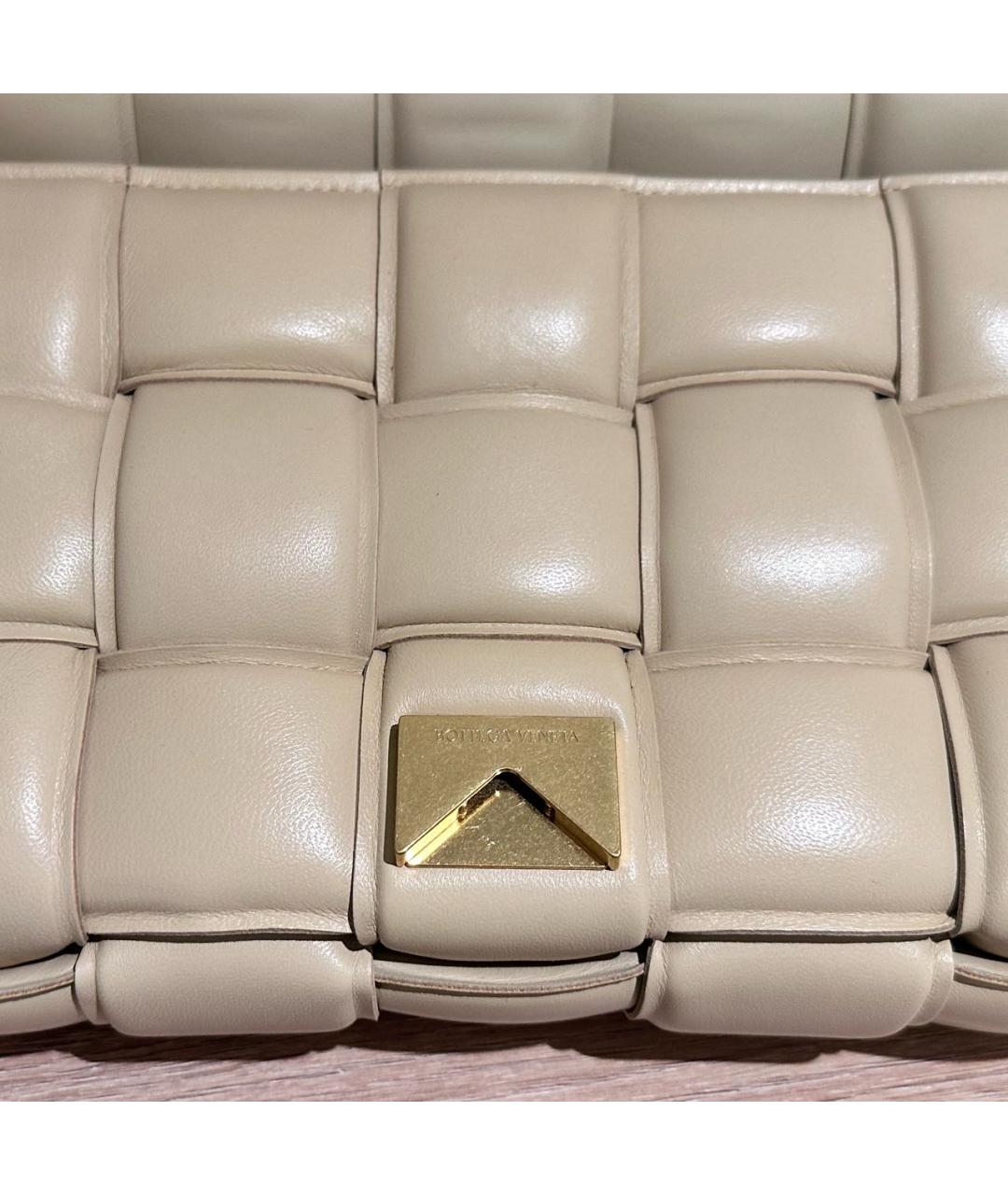 BOTTEGA VENETA Бежевая кожаная сумка через плечо, фото 5