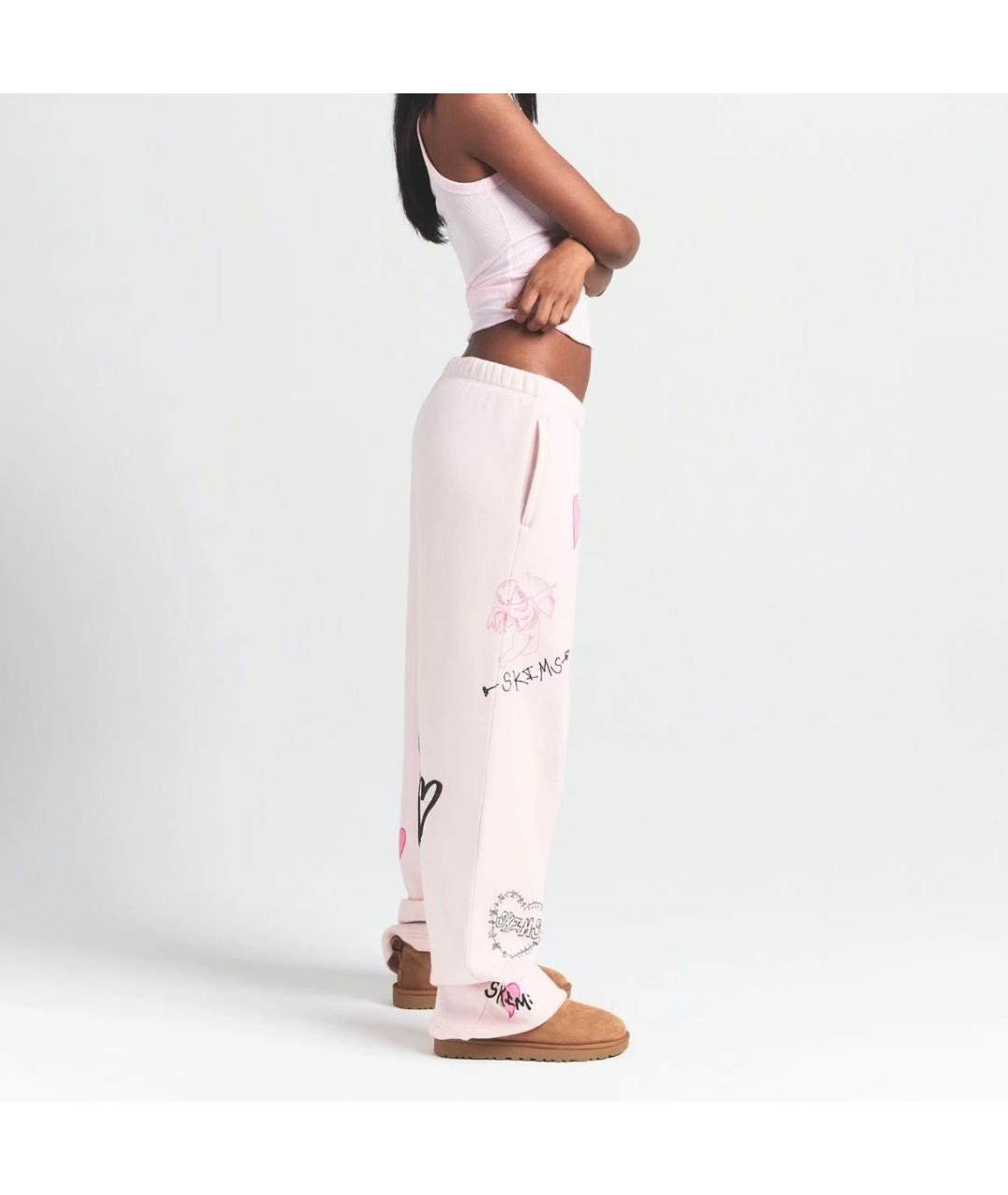 SKIMS Розовые хлопковые спортивные брюки и шорты, фото 6