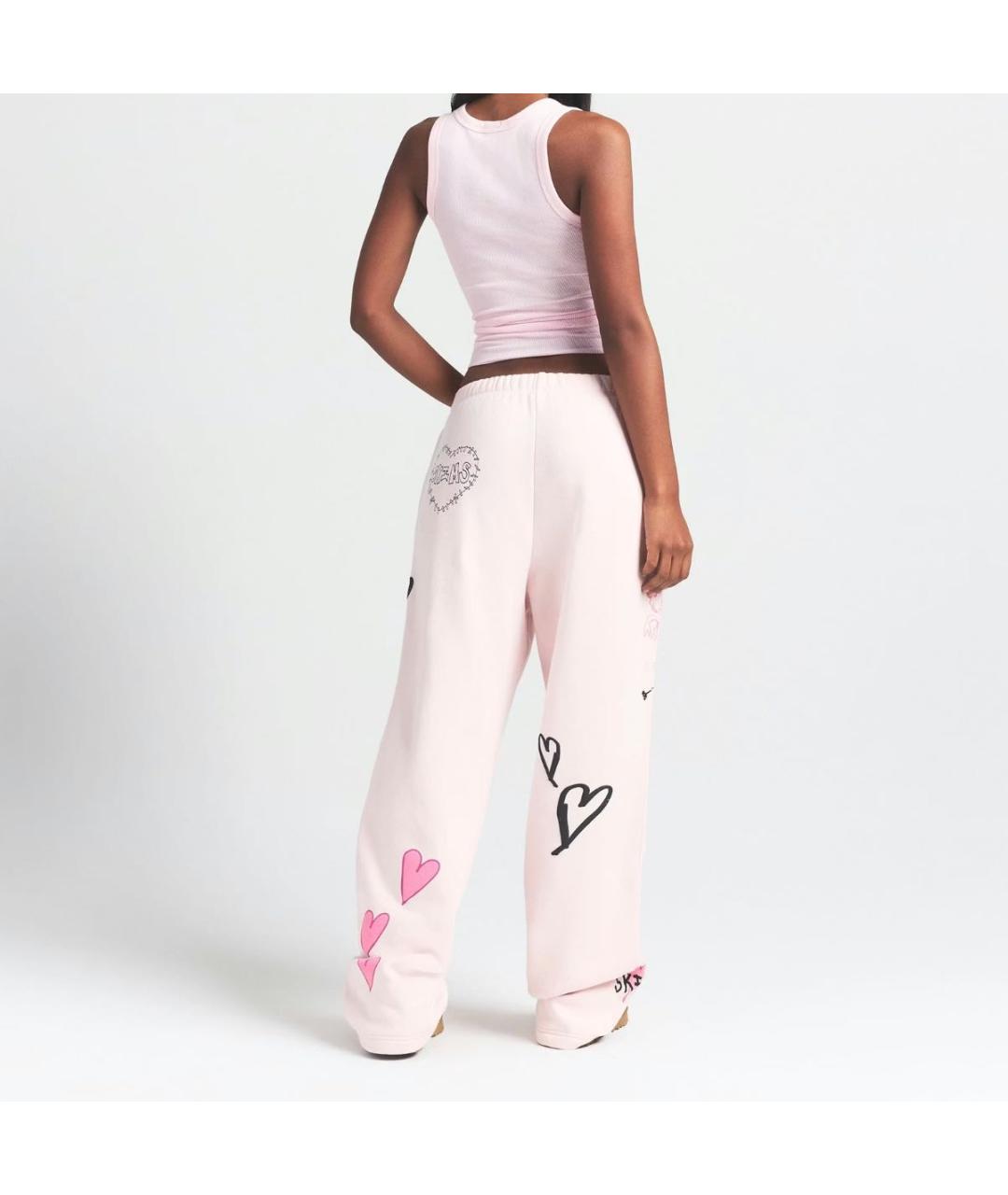 SKIMS Розовые хлопковые спортивные брюки и шорты, фото 3