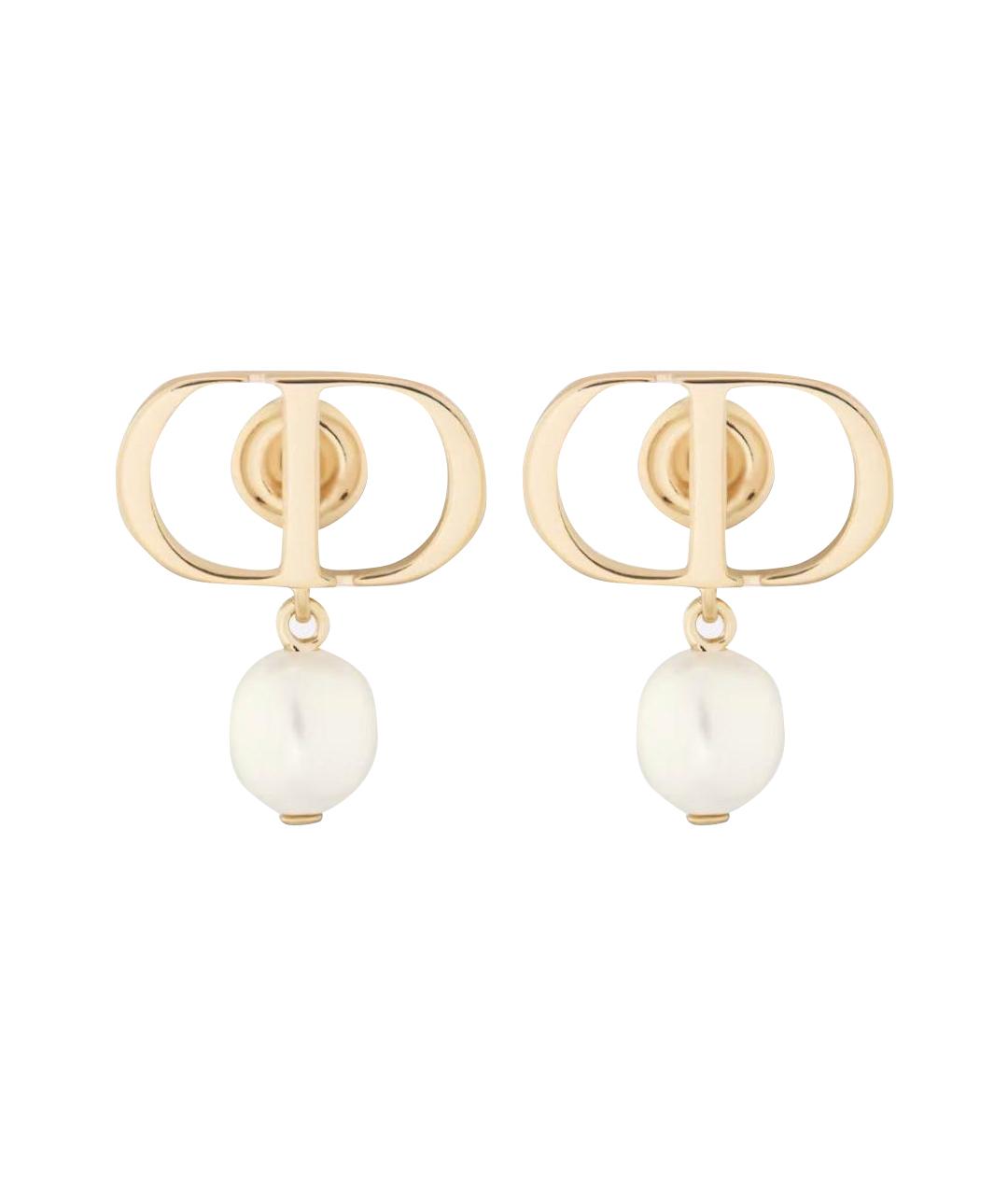 CHRISTIAN DIOR Золотые латунные серьги, фото 1