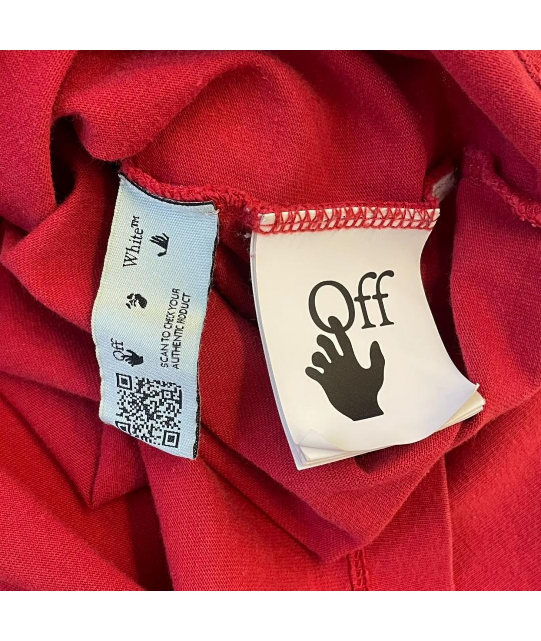OFF-WHITE Красная футболка, фото 3