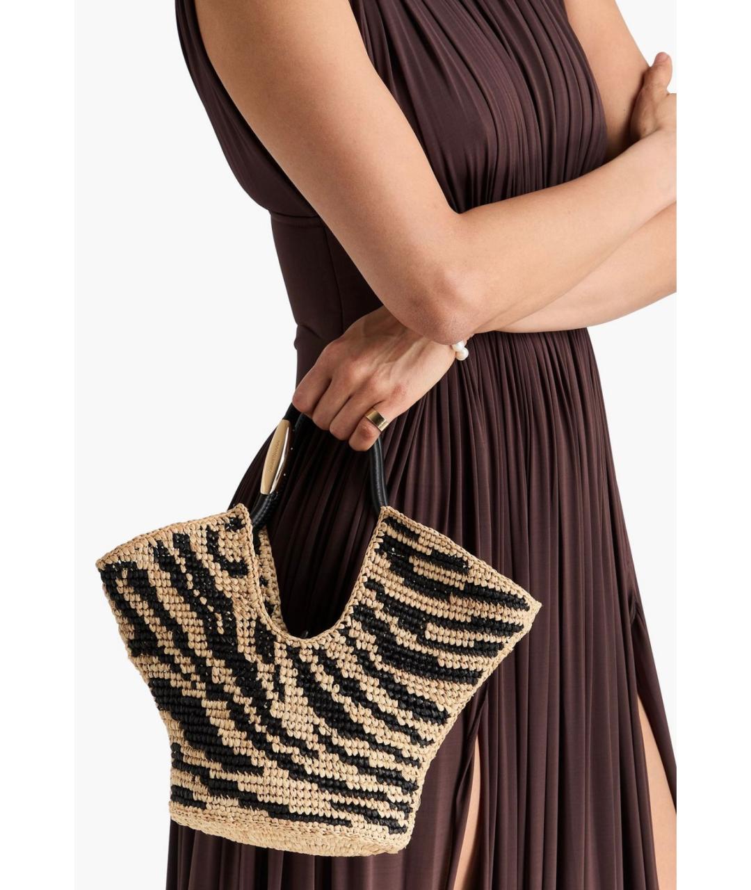 ZIMMERMANN Бежевая пелетеная сумка через плечо, фото 2