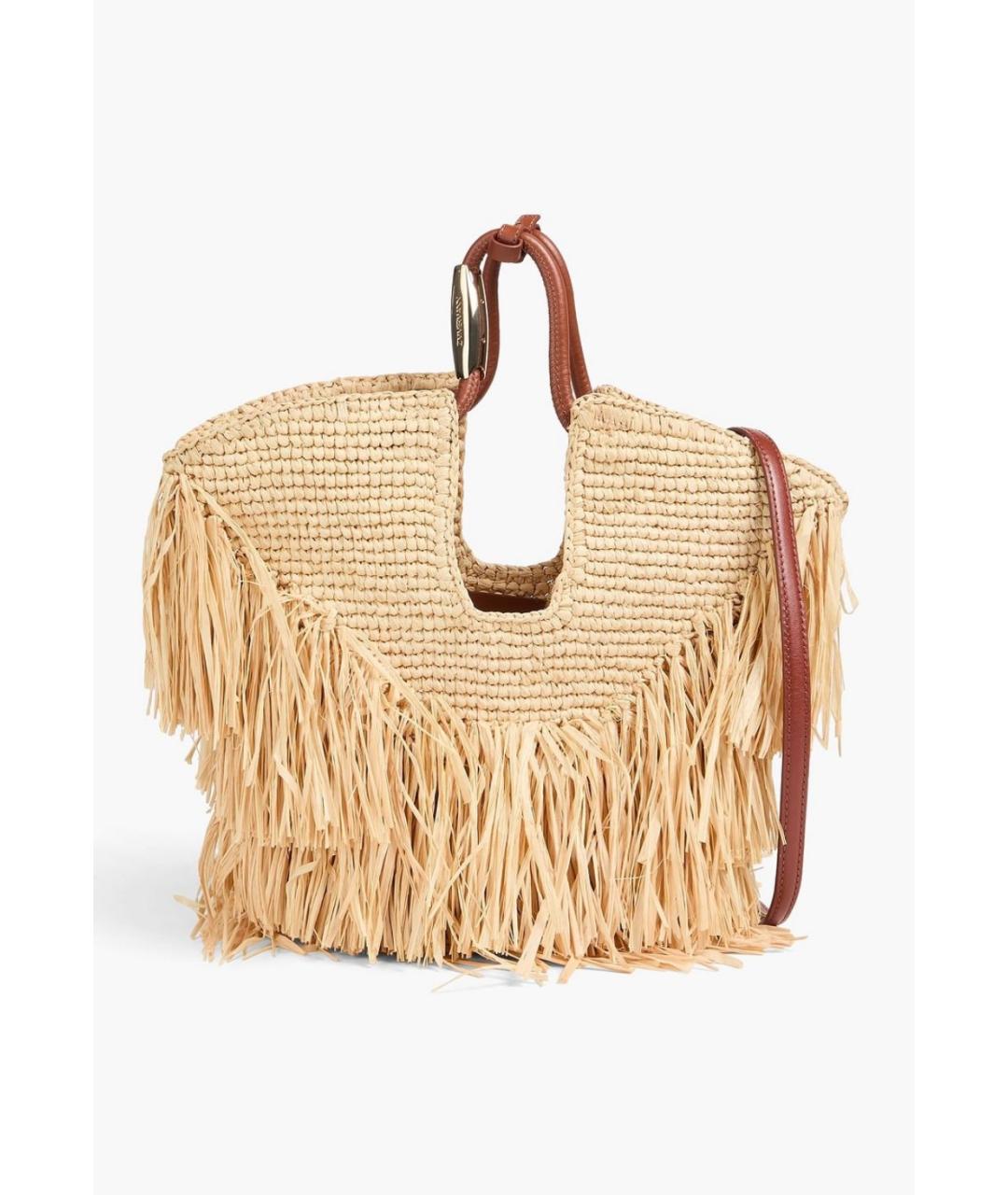 ZIMMERMANN Бежевая пелетеная сумка через плечо, фото 5