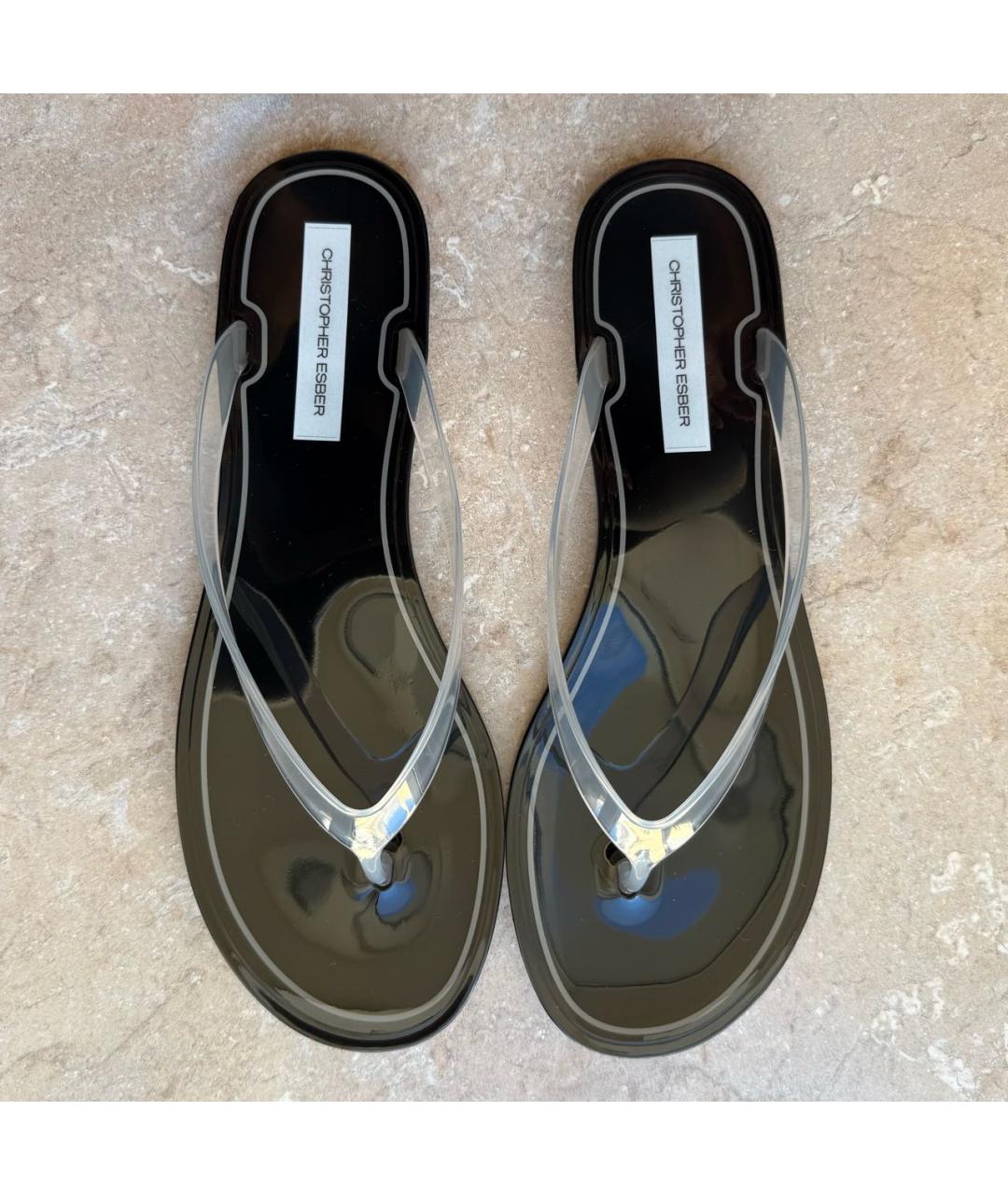 CHRISTOPHER ESBER Черные шлепанцы, фото 2