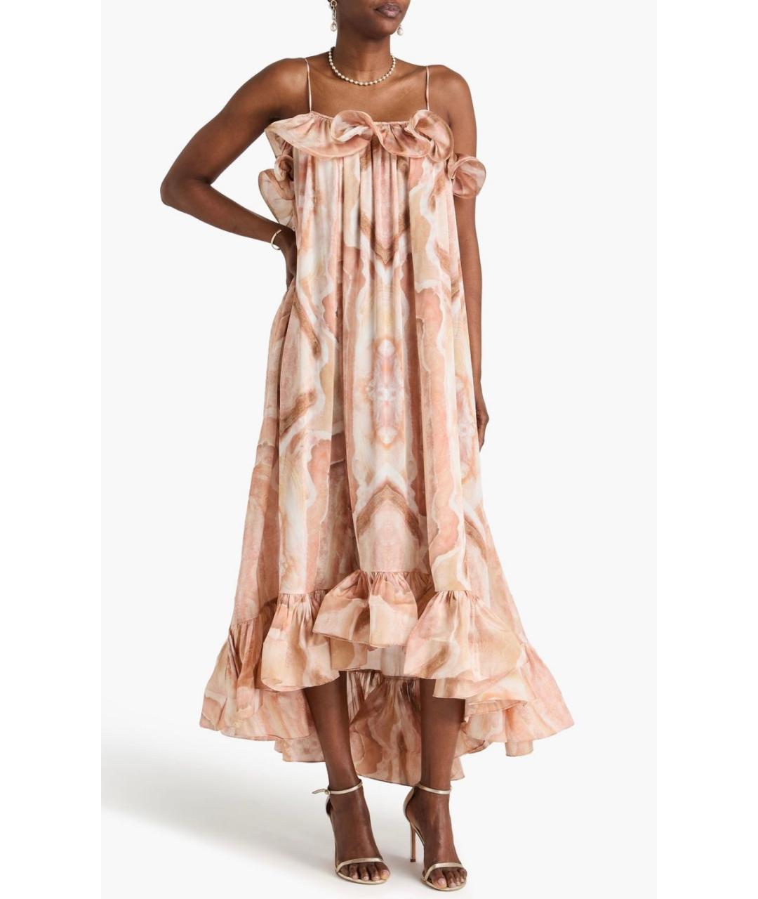 ZIMMERMANN Розовое шелковое коктейльное платье, фото 2