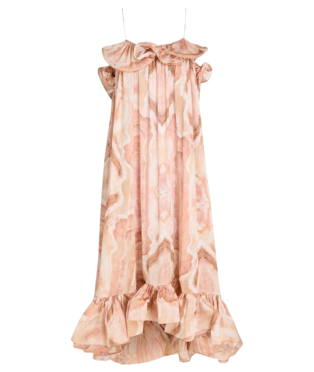 ZIMMERMANN Розовое шелковое коктейльное платье, фото 1