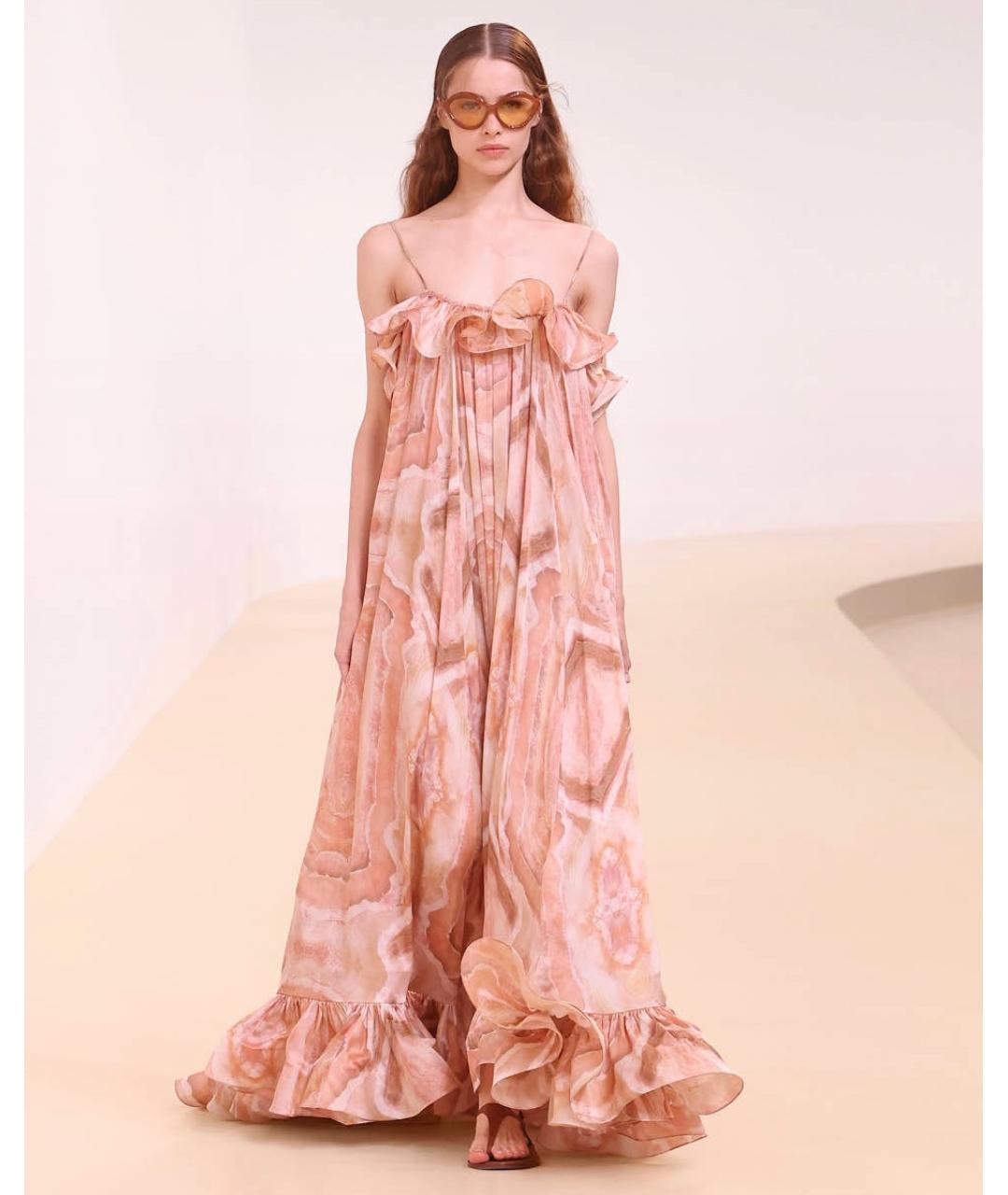 ZIMMERMANN Розовое шелковое коктейльное платье, фото 6