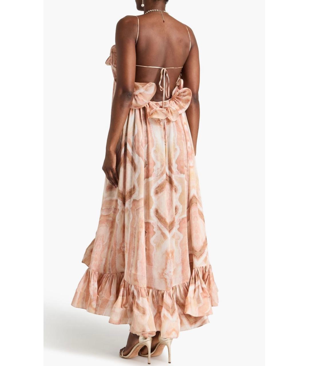 ZIMMERMANN Розовое шелковое коктейльное платье, фото 3